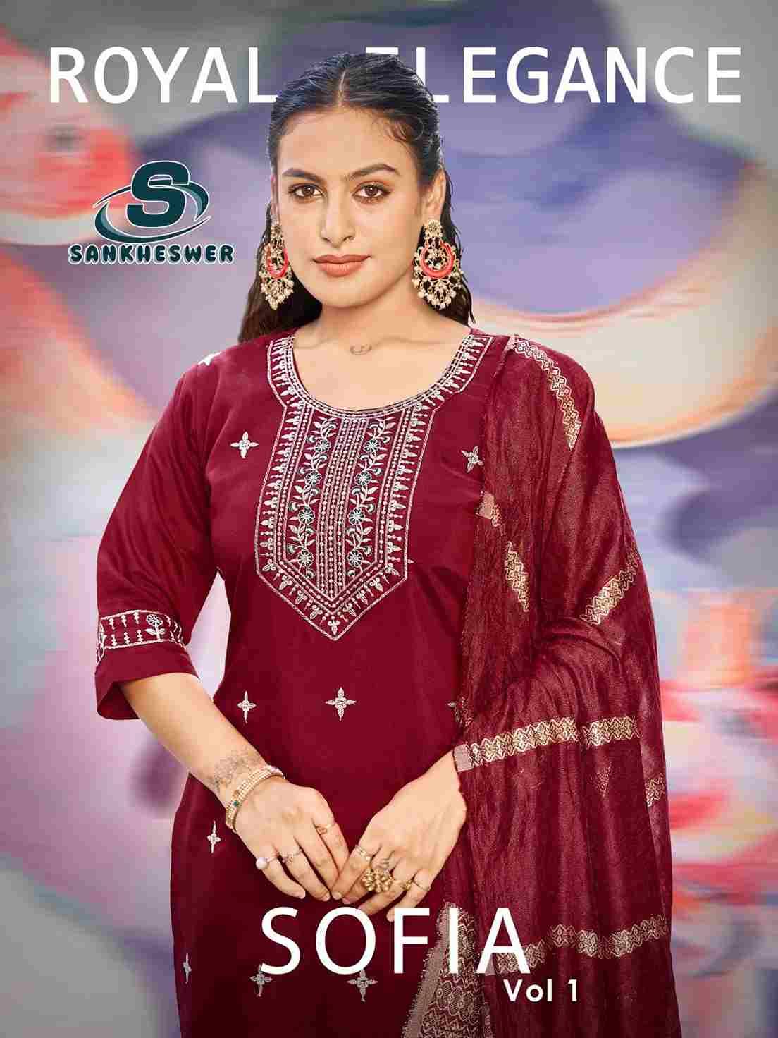 Sofia Vol-1 By Sankheswer 1001 To 1008 Series Beautiful Festive Suits Colorful Stylish Fancy Casual Wear & Ethnic Wear Roman Silk Dresses At Wholesale Price