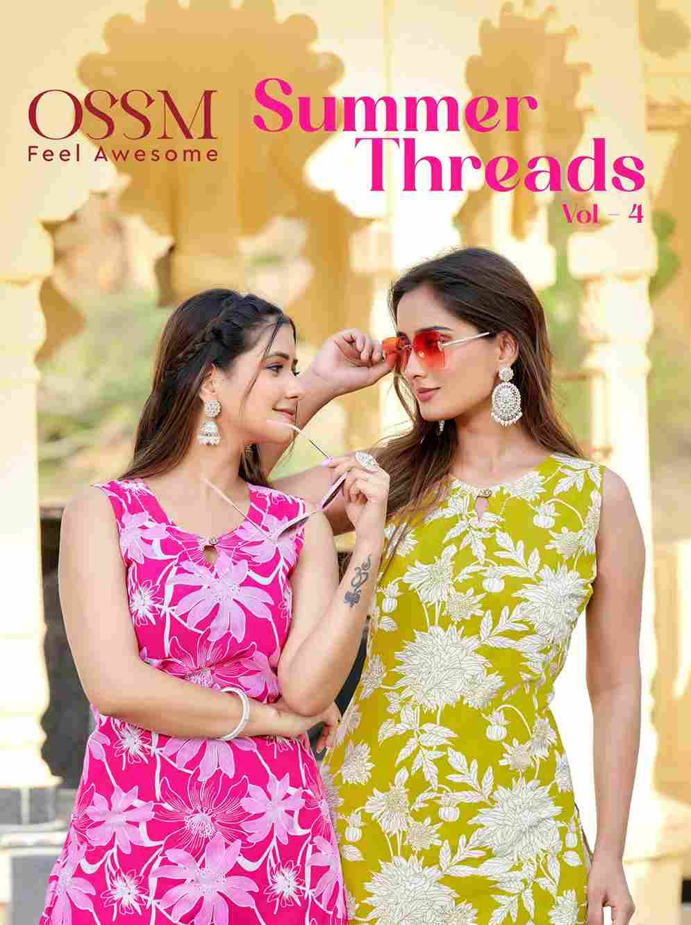 Summer Threads Vol-4 By Ossm 4001 To 4006 Series Designer Stylish Fancy Colorful Beautiful Party Wear & Ethnic Wear Collection Premium Cotton Co-Ords At Wholesale Price