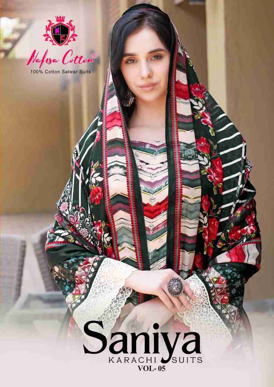 Saniya Vol-5 By Nafisa Cotton 5001 To 5006 Series Beautiful Stylish Festive Suits Fancy Colorful Casual Wear & Ethnic Wear & Ready To Wear Soft Cotton Print Dresses At Wholesale Price