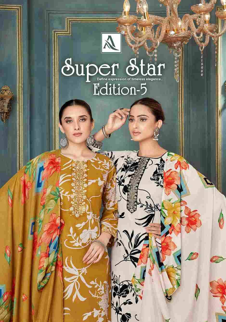 Super Star Vol-5 By Alok Suit 1987-804-01 To 1987-804-06 Series Beautiful Festive Suits Colorful Stylish Fancy Casual Wear & Ethnic Wear Pure Cambric Dresses At Wholesale Price
