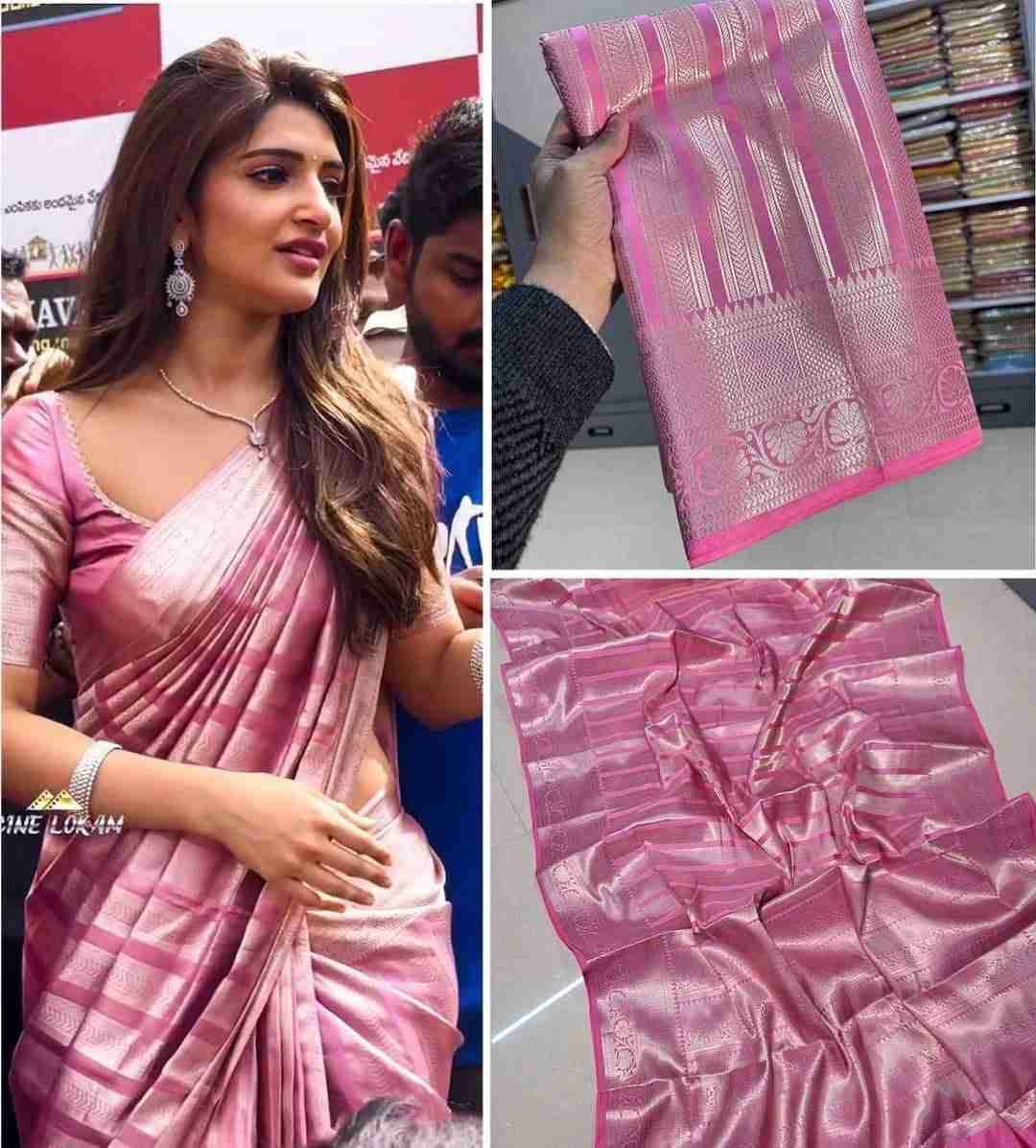 Sb-829 By Fashid Wholesale Indian Traditional Wear Collection Beautiful Stylish Fancy Colorful Party Wear & Occasional Wear Tissue Zari Silk Sarees At Wholesale Price