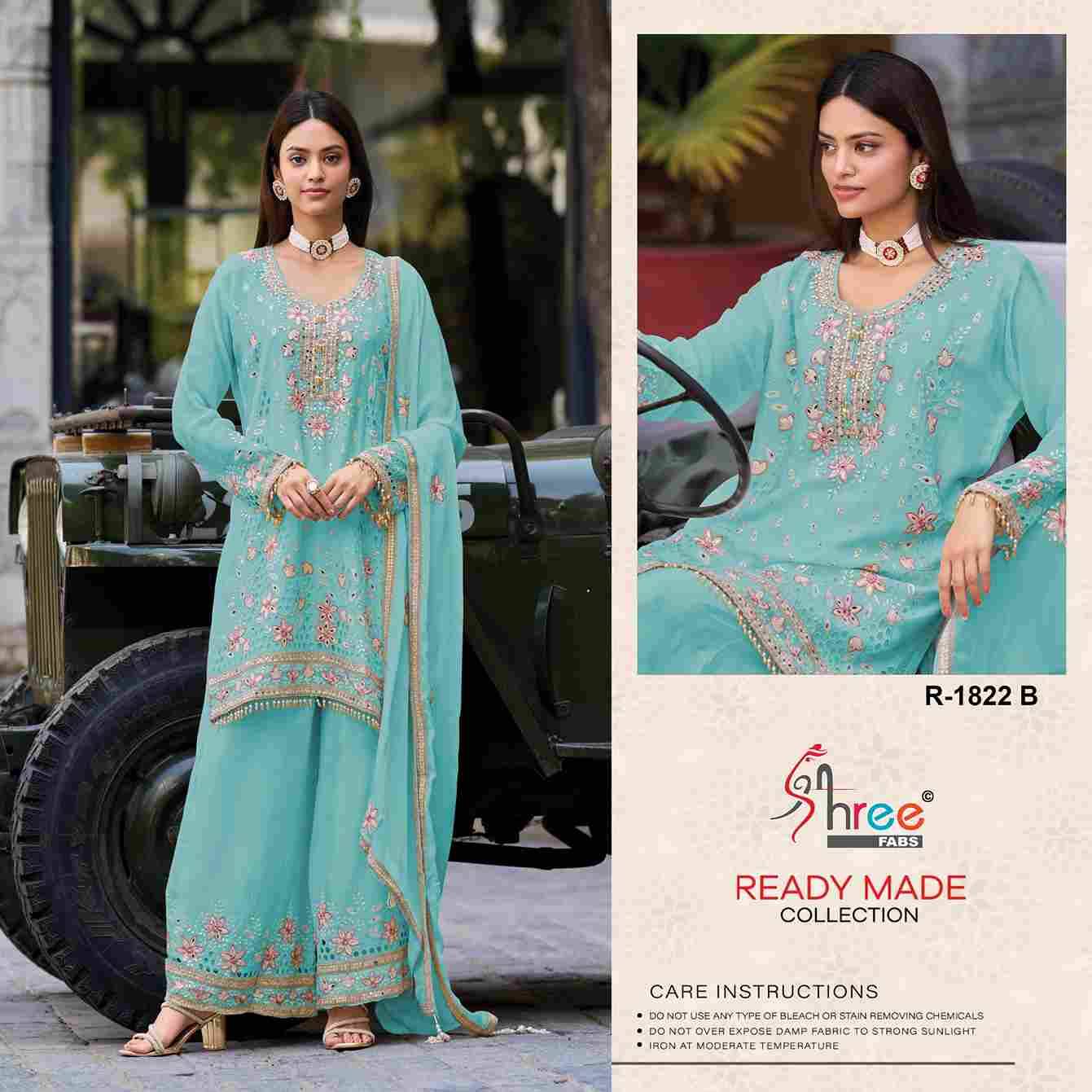 Shree Fabs Hit Design R-1822 Colours By Shree Fabs R-1822-A To R-1822-D Series Designer Pakistani Suits Collection Beautiful Stylish Fancy Colorful Party Wear & Occasional Wear Viscose Chinnon Dresses At Wholesale Price