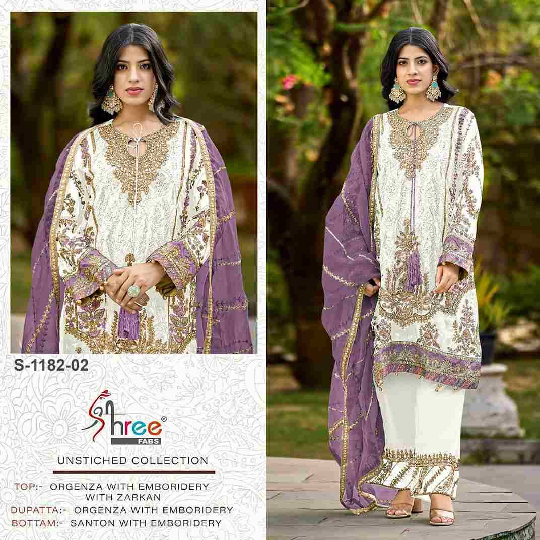 Shree Fabs Hit Design S-1182 Colours Vol-4 By Shree Fabs 1182-01 To 1182-04 Series Designer Pakistani Suits Beautiful Fancy Stylish Colorful Party Wear & Occasional Wear Organza Embroidery Dresses At Wholesale Price