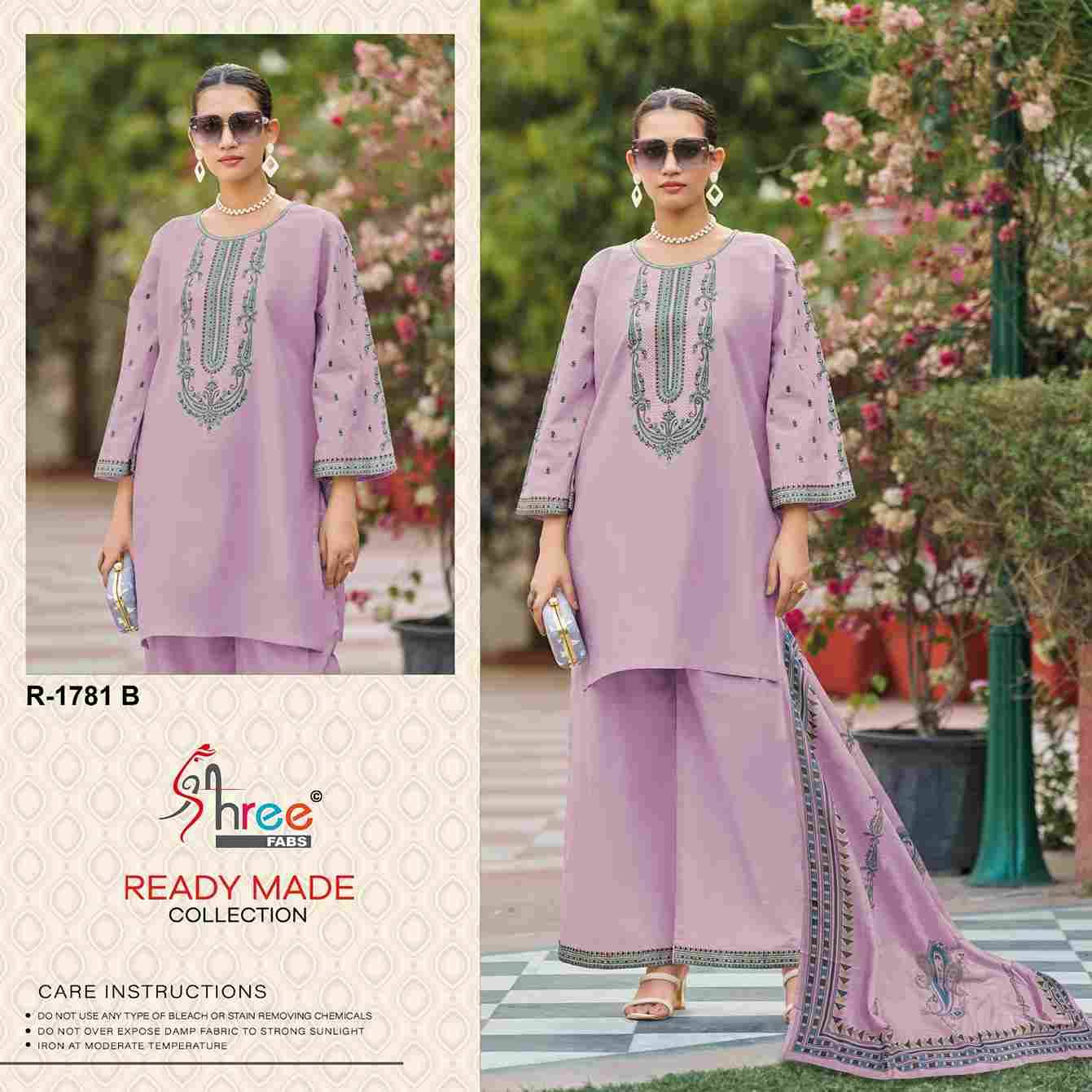 Shree Fabs Hit Design R-1781 Colours By Shree Fabs R-1781-A To R-1781-D Series Beautiful Pakistani Suits Stylish Fancy Colorful Party Wear & Occasional Wear Cambric Cotton Lawn Embroidered Dresses At Wholesale Price