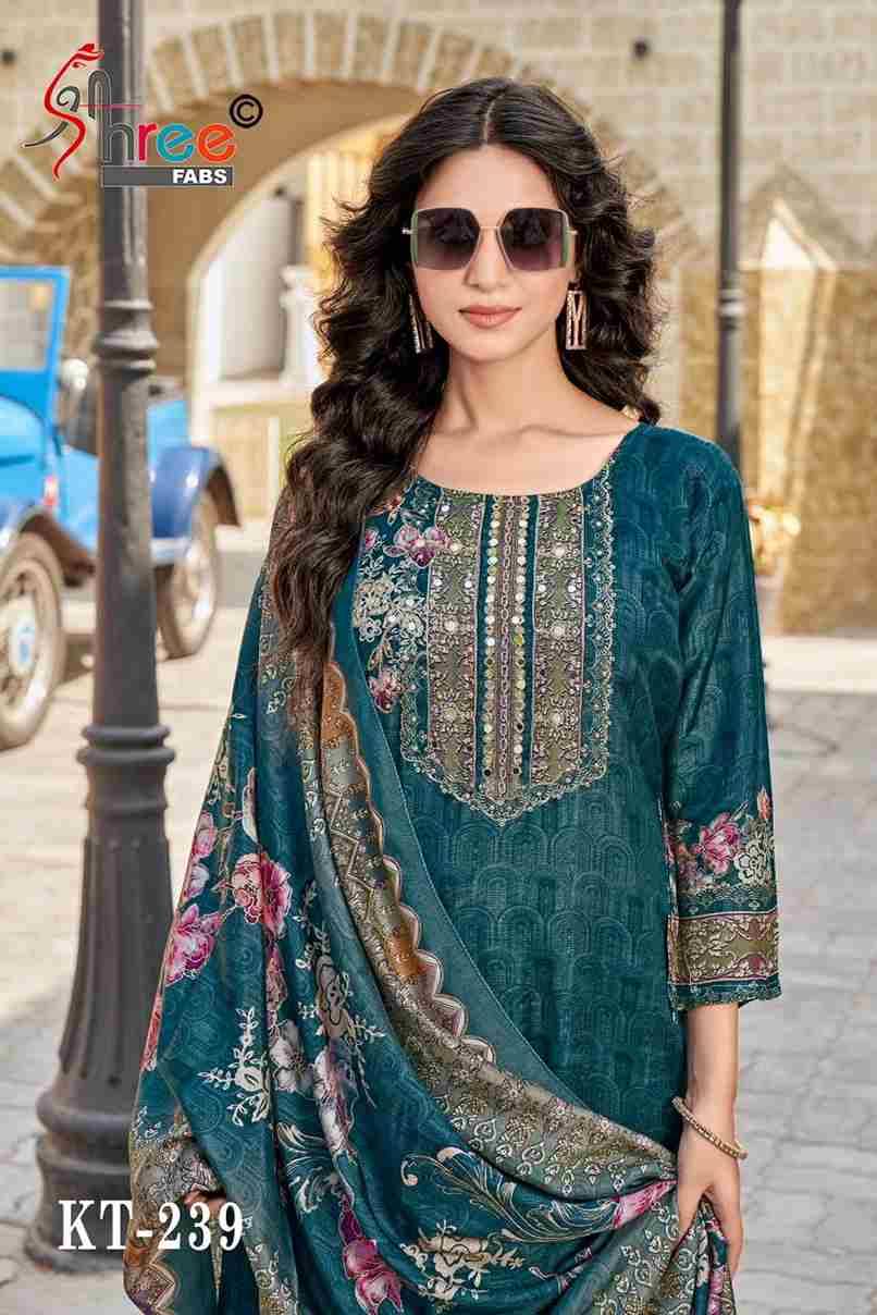 Shree Fabs Hit Design KT-239 Colours By Shree Fabs KT-239 To KT-239-C Series Designer Pakistani Suits Beautiful Fancy Stylish Colorful Party Wear & Occasional Wear Pure Viscose Muslin Embroidery Dresses At Wholesale Price
