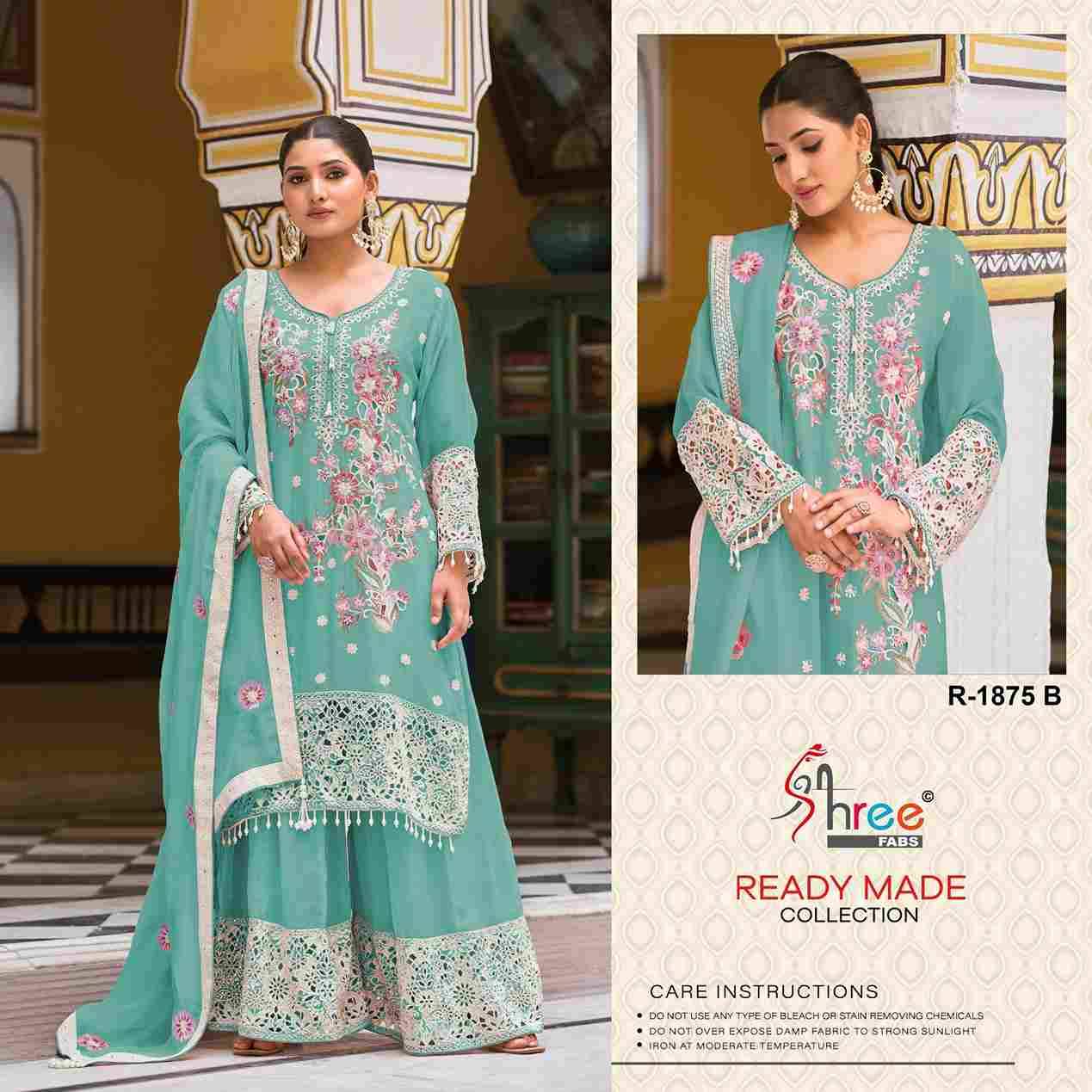Shree Fabs Hit Design R-1875 Colours By Shree Fabs R-1875-A To R-1875-D Series Designer Pakistani Suits Collection Beautiful Stylish Fancy Colorful Party Wear & Occasional Wear Viscose Chiffon Dresses At Wholesale Price