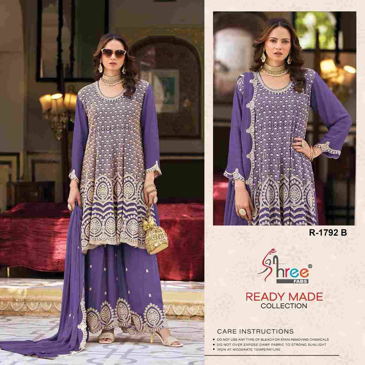 Shree Fabs Hit Design R-1792 Colours By Shree Fabs R-1792-A To R-1792-D Series Beautiful Pakistani Suits Stylish Fancy Colorful Party Wear & Occasional Wear Chinnon Embroidered Dresses At Wholesale Price