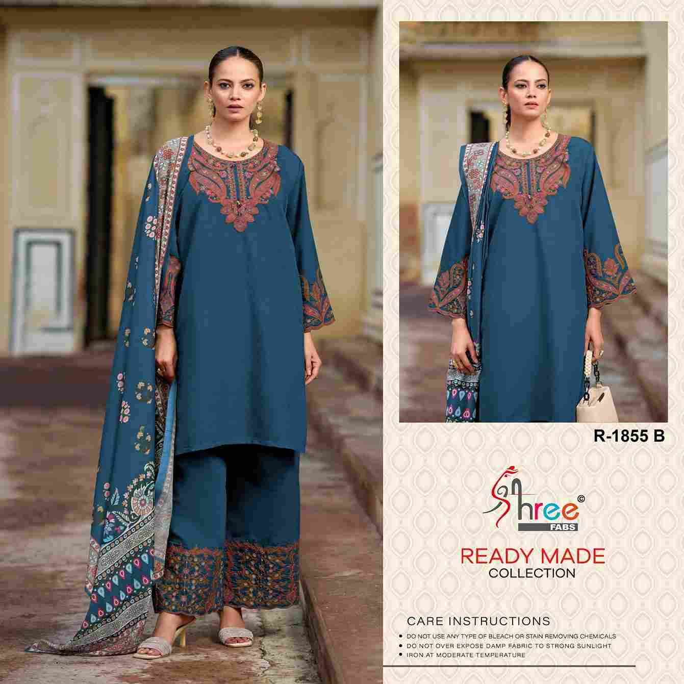 Shree Fabs Hit Design R-1855 Colours By Shree Fabs R-1855-A To R-1855-D Series Designer Pakistani Suits Collection Beautiful Stylish Fancy Colorful Party Wear & Occasional Wear Cambric Lawn Cotton Dresses At Wholesale Price