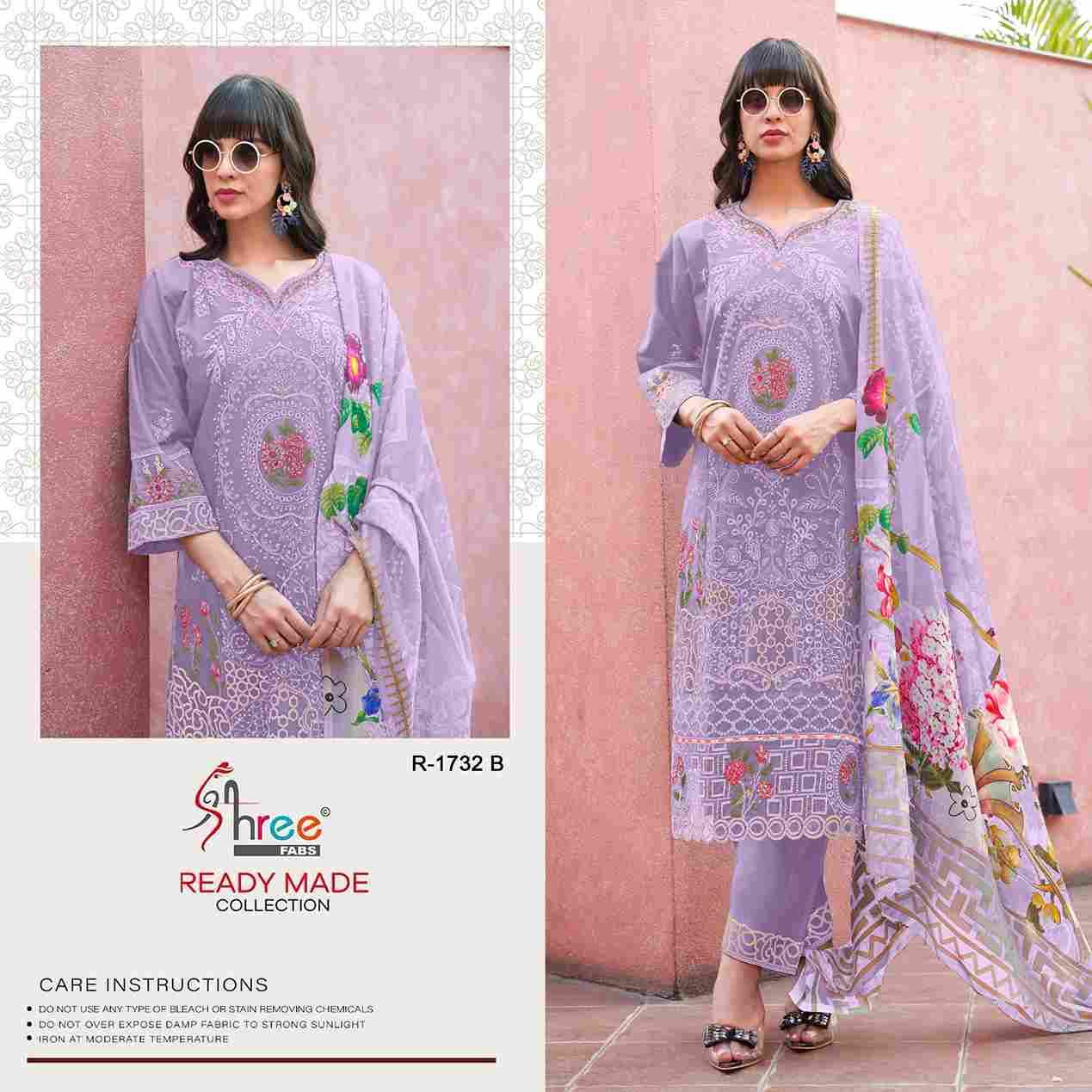 Shree Fabs Hit Design R-1732 Colours By Shree Fabs R-1732-A To R-1732-D Series Beautiful Pakistani Suits Stylish Fancy Colorful Party Wear & Occasional Wear Cambric Lawn Cotton Embroidered Dresses At Wholesale Price