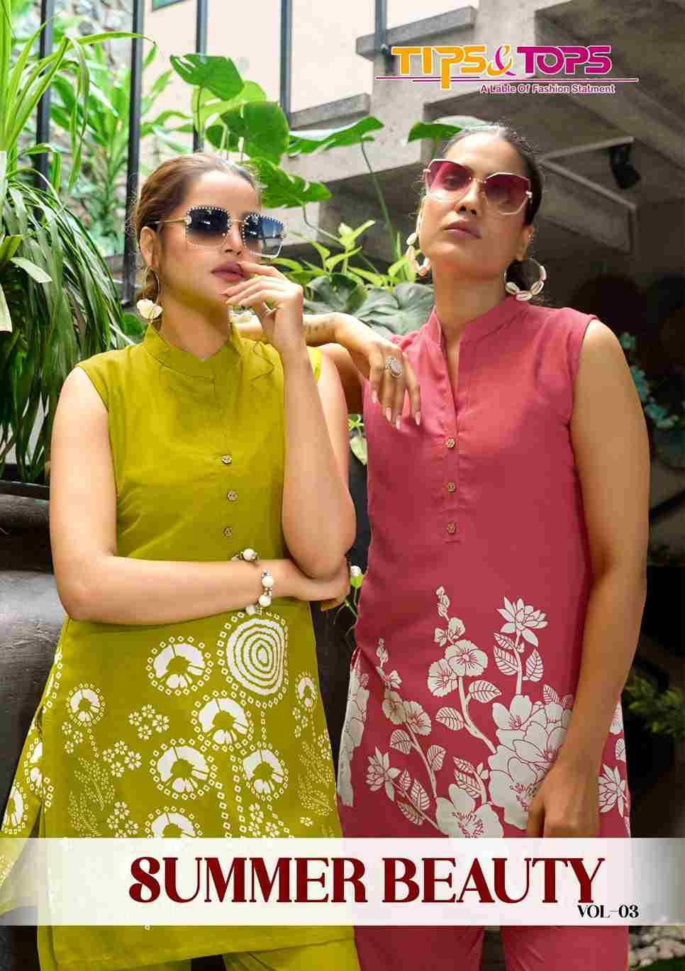 Summer Beauty Vol-3 By Tips And Tops 3001 To 3006 Series Designer Stylish Fancy Colorful Beautiful Party Wear & Ethnic Wear Collection Heavy Rayon Co-Ords At Wholesale Price