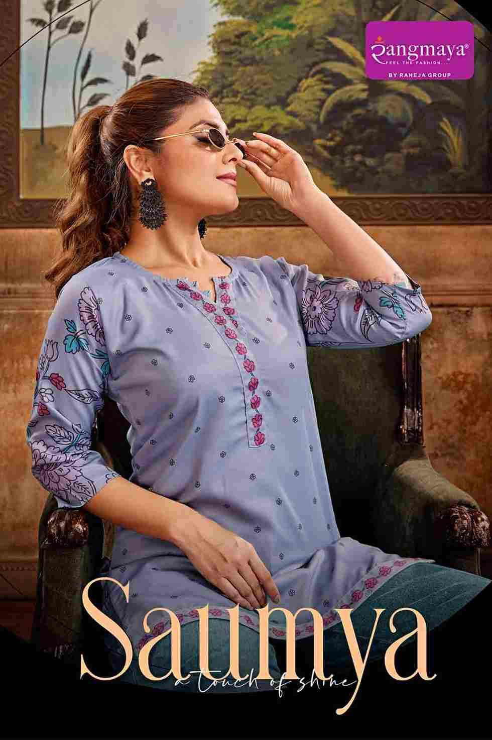 Saumya By Rangmaya 01 To 08 Series Designer Stylish Fancy Colorful Beautiful Party Wear & Ethnic Wear Collection Bombay Tops At Wholesale Price