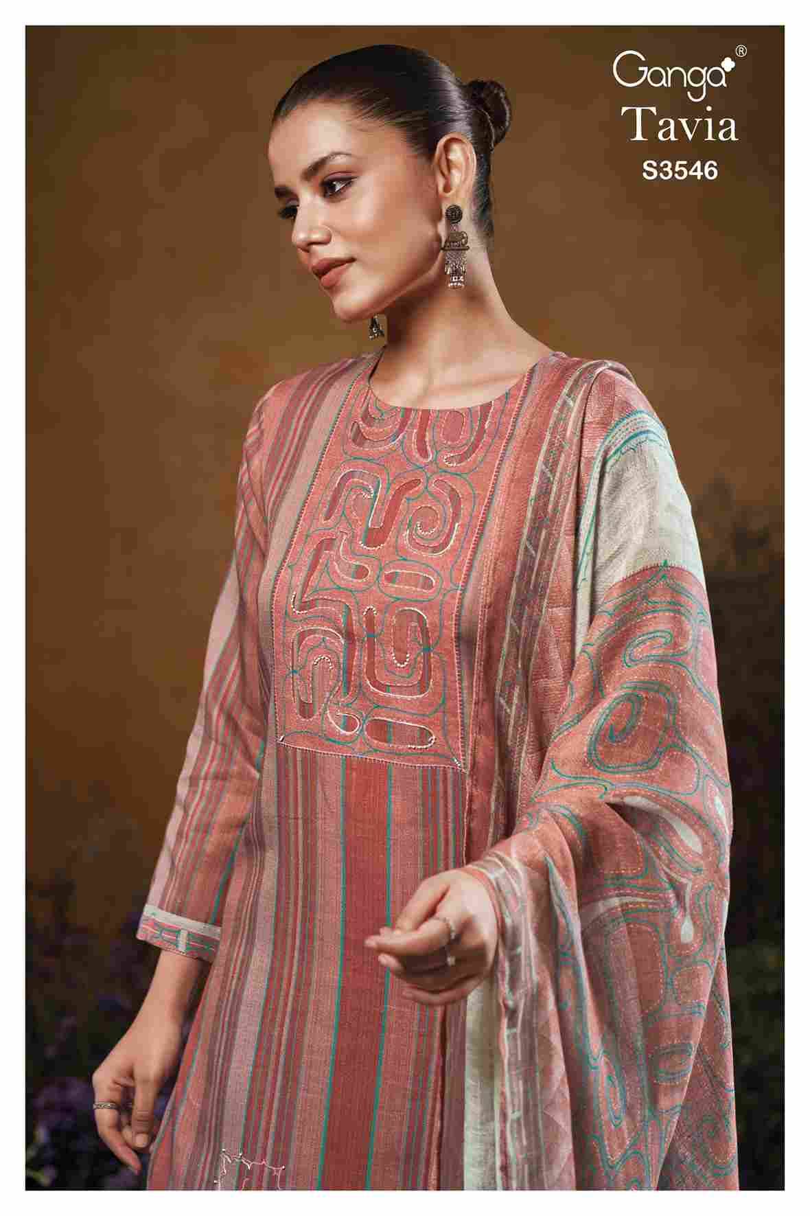 Tavia-3546 By Ganga Fashion 3546-A To 3546-D Series Beautiful Festive Suits Colorful Stylish Fancy Casual Wear & Ethnic Wear Pure Cotton Dresses At Wholesale Price