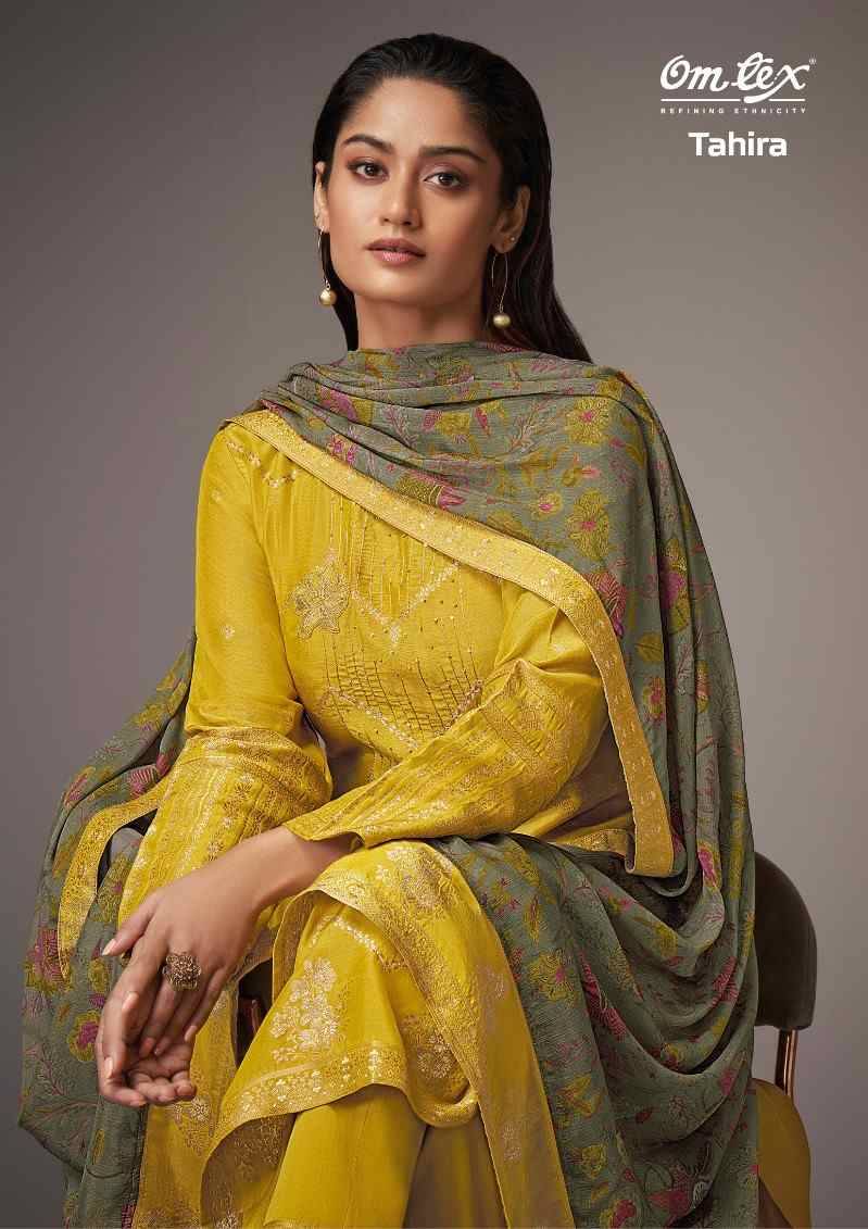 Tahira By Om Tex 6661-A To 6661-D Series Beautiful Suits Stylish Fancy Colorful Party Wear & Ethnic Wear Muslin Jacquard Dresses At Wholesale Price