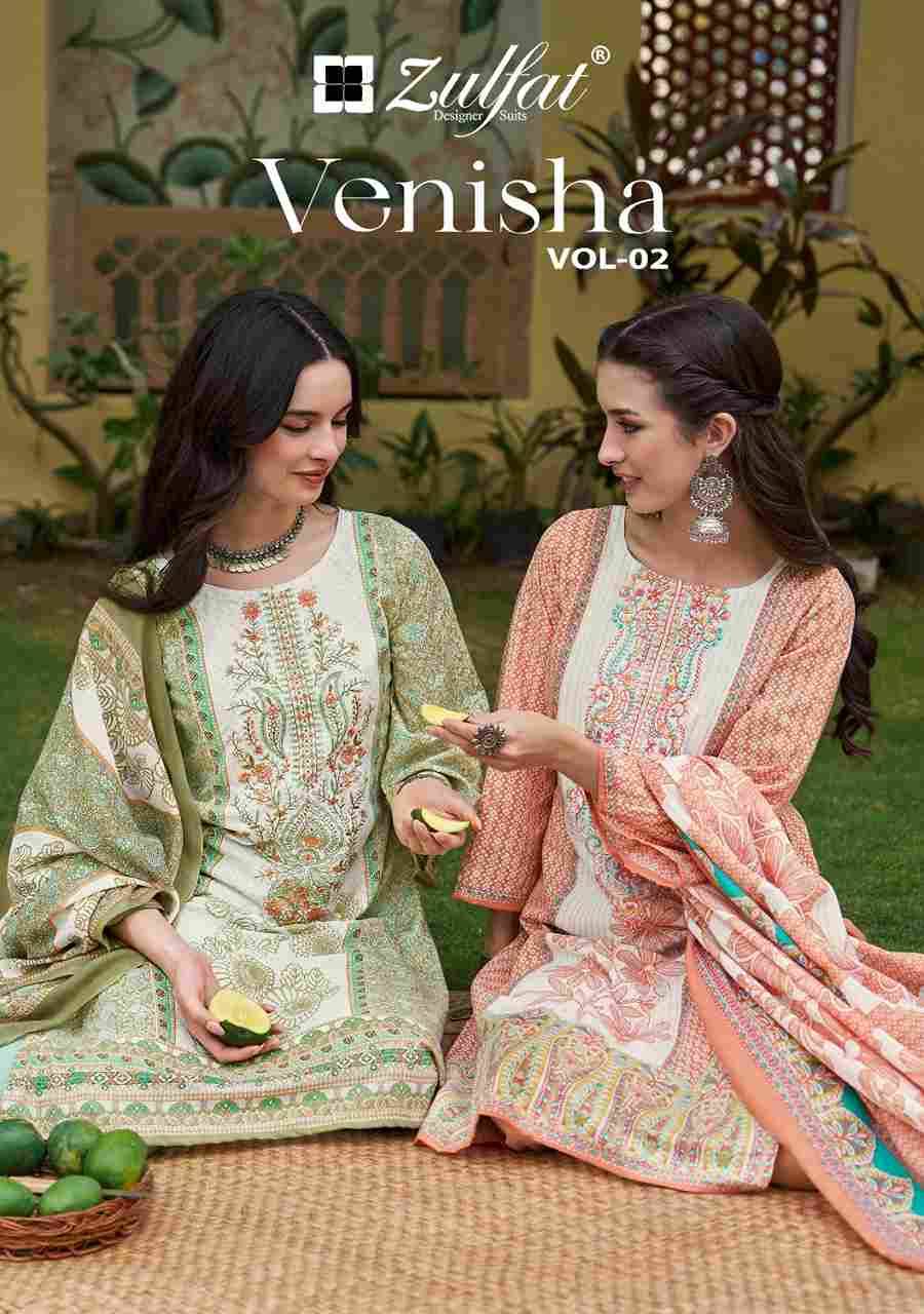 Venisha Vol-2 By Zulfat 665-001 To 665-008 Series Beautiful Festive Suits Stylish Fancy Colorful Casual Wear & Ethnic Wear Pure Cotton Print Dresses At Wholesale Price