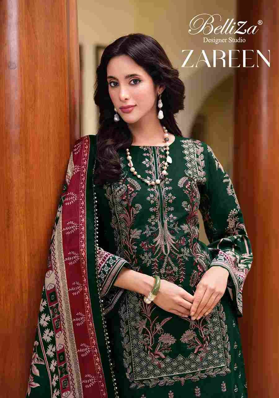 Zareen By Belliza 858-001 To 858-006 Series Beautiful Festive Suits Stylish Fancy Colorful Casual Wear & Ethnic Wear Pure Cotton Dresses At Wholesale Price