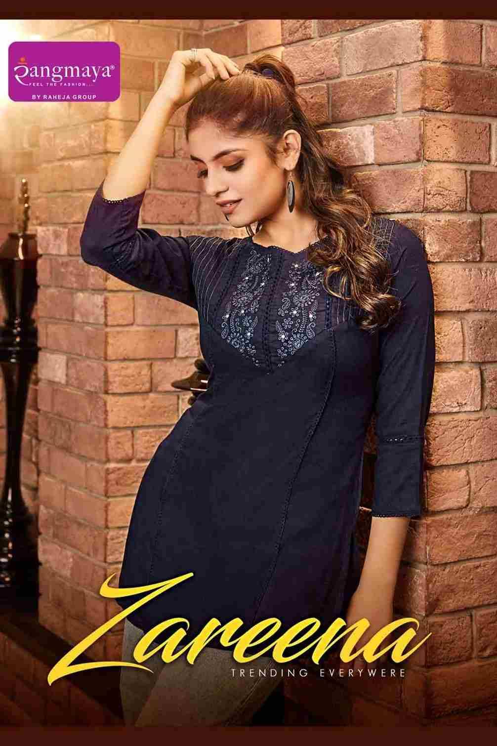 Zareena By Rangmaya 01 To 08 Series Designer Stylish Fancy Colorful Beautiful Party Wear & Ethnic Wear Collection Rayon Tops At Wholesale Price