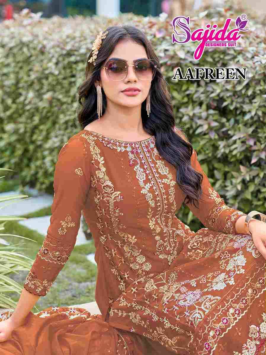 Aafreen By Sajida Designer Suits 1073-A To 1073-D Series Beautiful Pakistani Suits Colorful Stylish Fancy Casual Wear & Ethnic Wear Organza Embroidered Dresses At Wholesale Price
