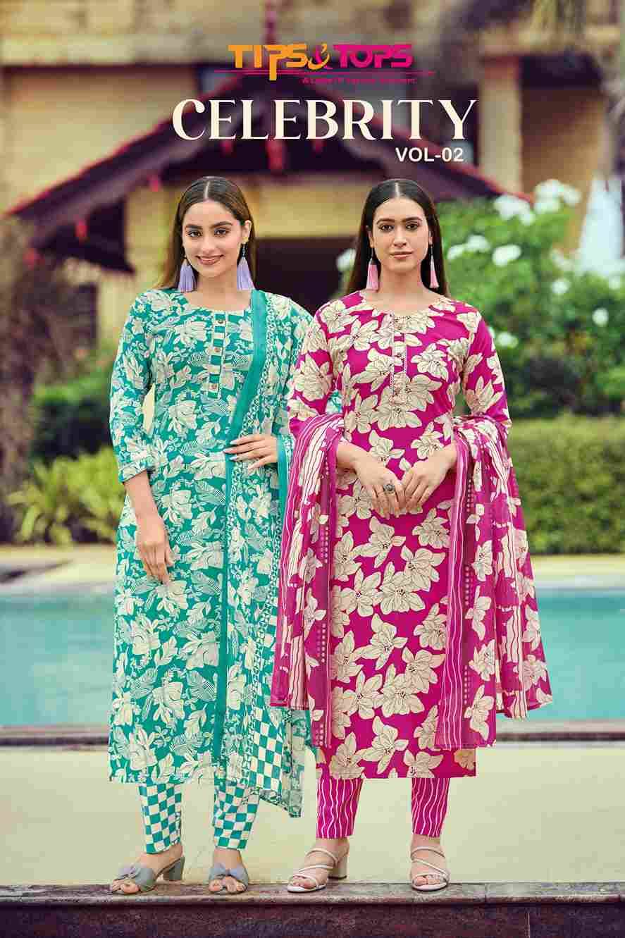 Celebrity Vol-2 By Tips And Tops 1001 To 1006 Series Beautiful Festive Suits Colorful Stylish Fancy Casual Wear & Ethnic Wear Heavy Rayon Dresses At Wholesale Price