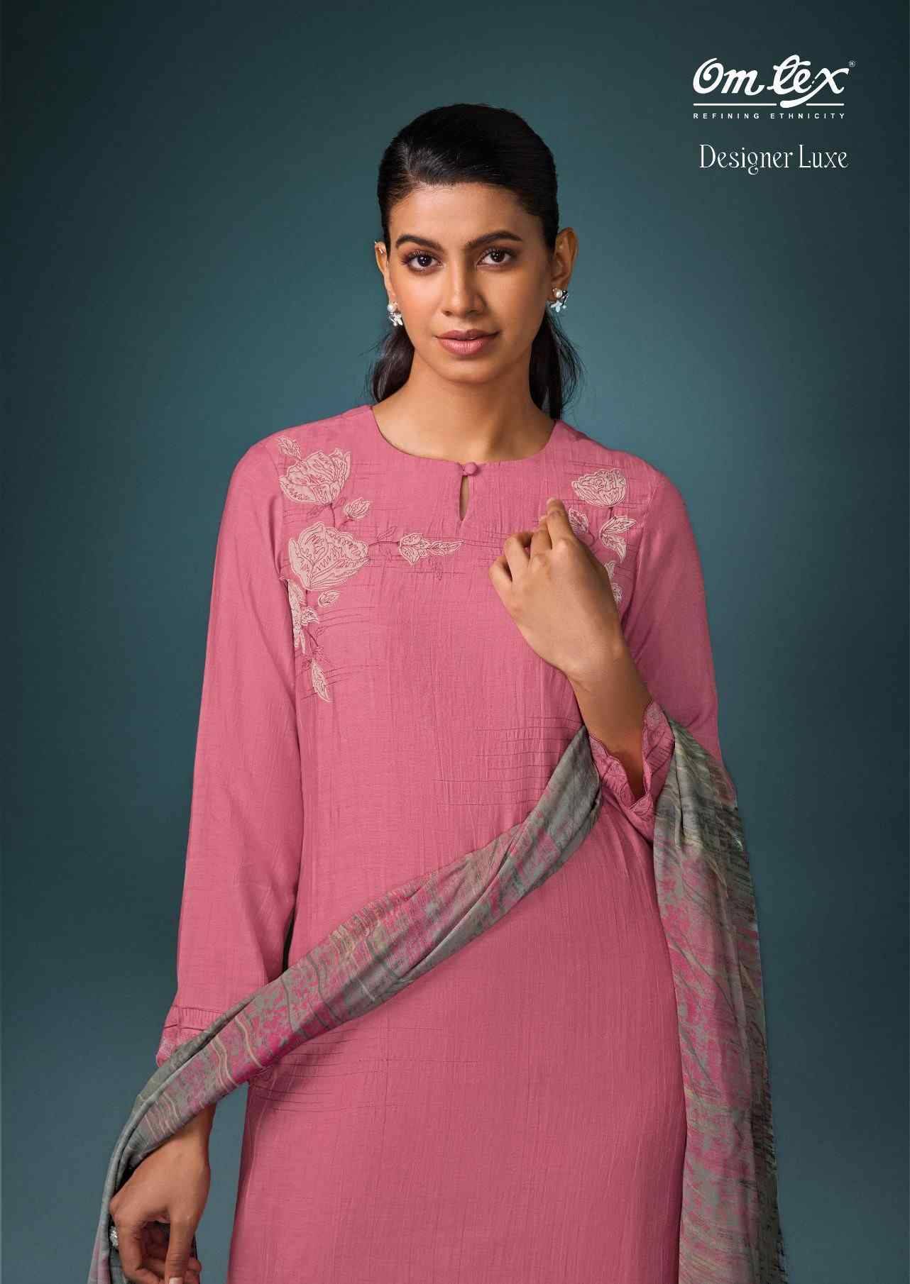 Designer Luxe By Om Tex 7721-A To 7721-D Series Beautiful Suits Stylish Fancy Colorful Party Wear & Ethnic Wear Silk Dresses At Wholesale Price