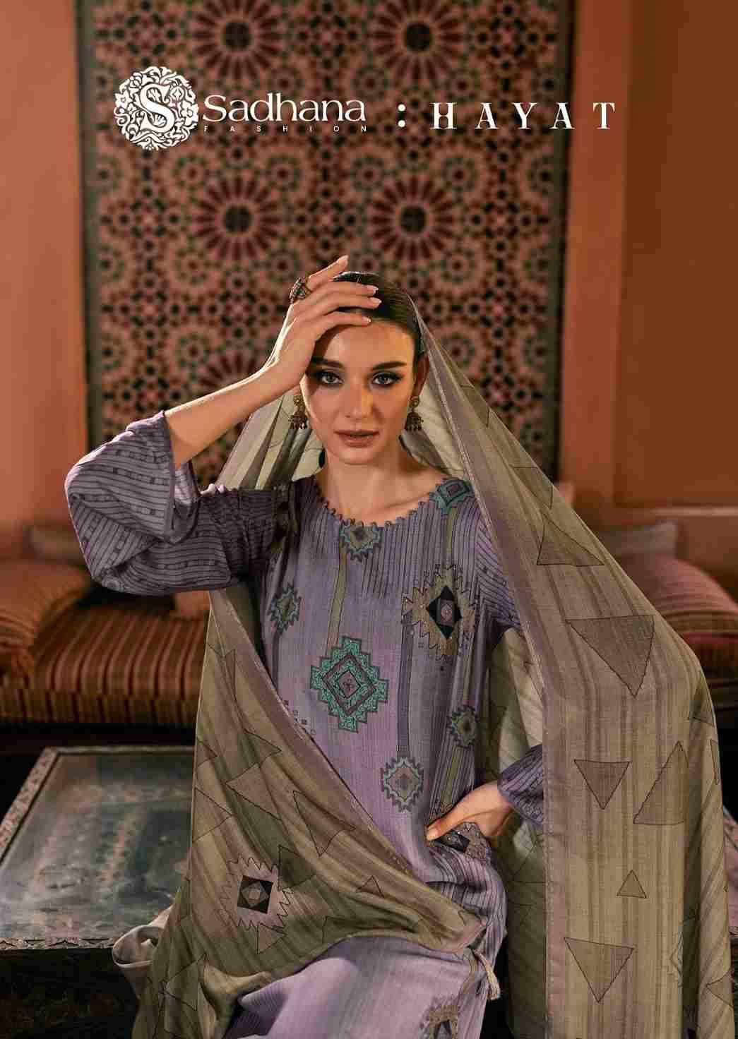 Hayat By Sadhana Fashion 11243 To 11248 Series Designer Festive Suits Beautiful Fancy Stylish Colorful Party Wear & Occasional Wear Pure Muslin Silk Print Dresses At Wholesale Price