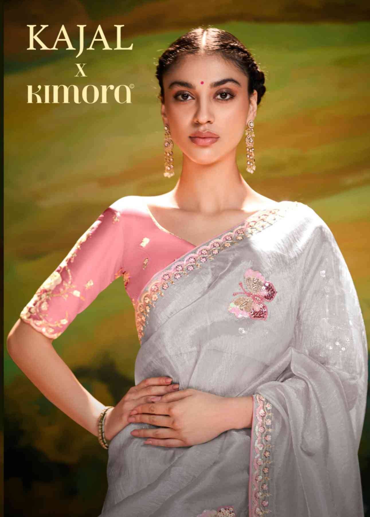 Kajal 5392 Colours By Kimora Fashion 5392 To 5392-F Series Indian Traditional Wear Collection Beautiful Stylish Fancy Colorful Party Wear & Occasional Wear Organza Sarees At Wholesale Price