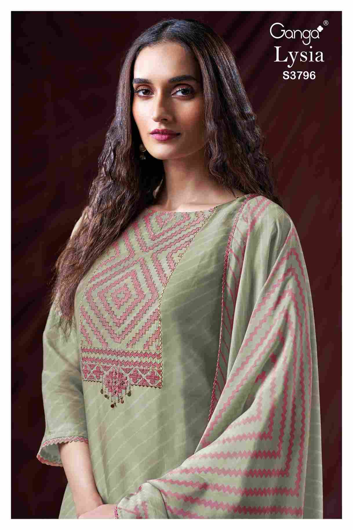 Lysia-3796 By Ganga Fashion 3796-A To 3796-B Series Beautiful Festive Suits Colorful Stylish Fancy Casual Wear & Ethnic Wear Pure Bemberg Silk Dresses At Wholesale Price