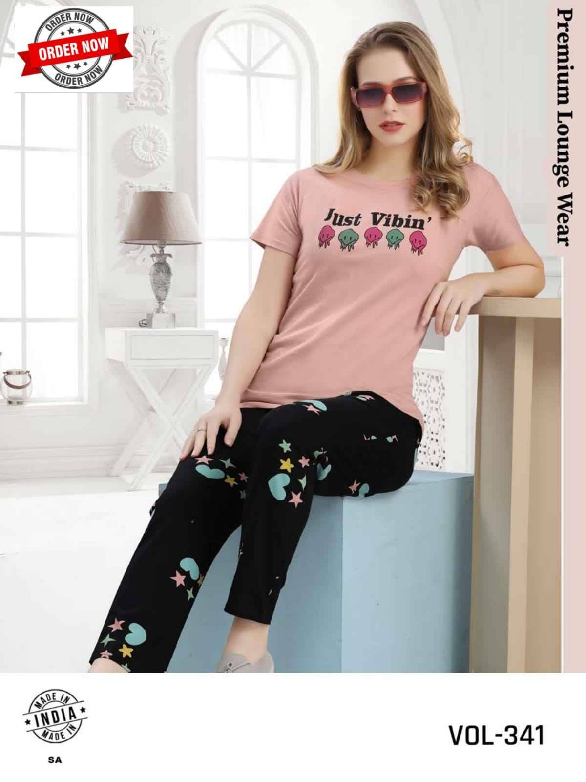 Summer Special Vol-341 By Kaamiri 341-A To 341-F Series Beautiful Stylish Fancy Colorful Casual Wear & Ethnic Wear Hosiery Cotton Night Suits At Wholesale Price