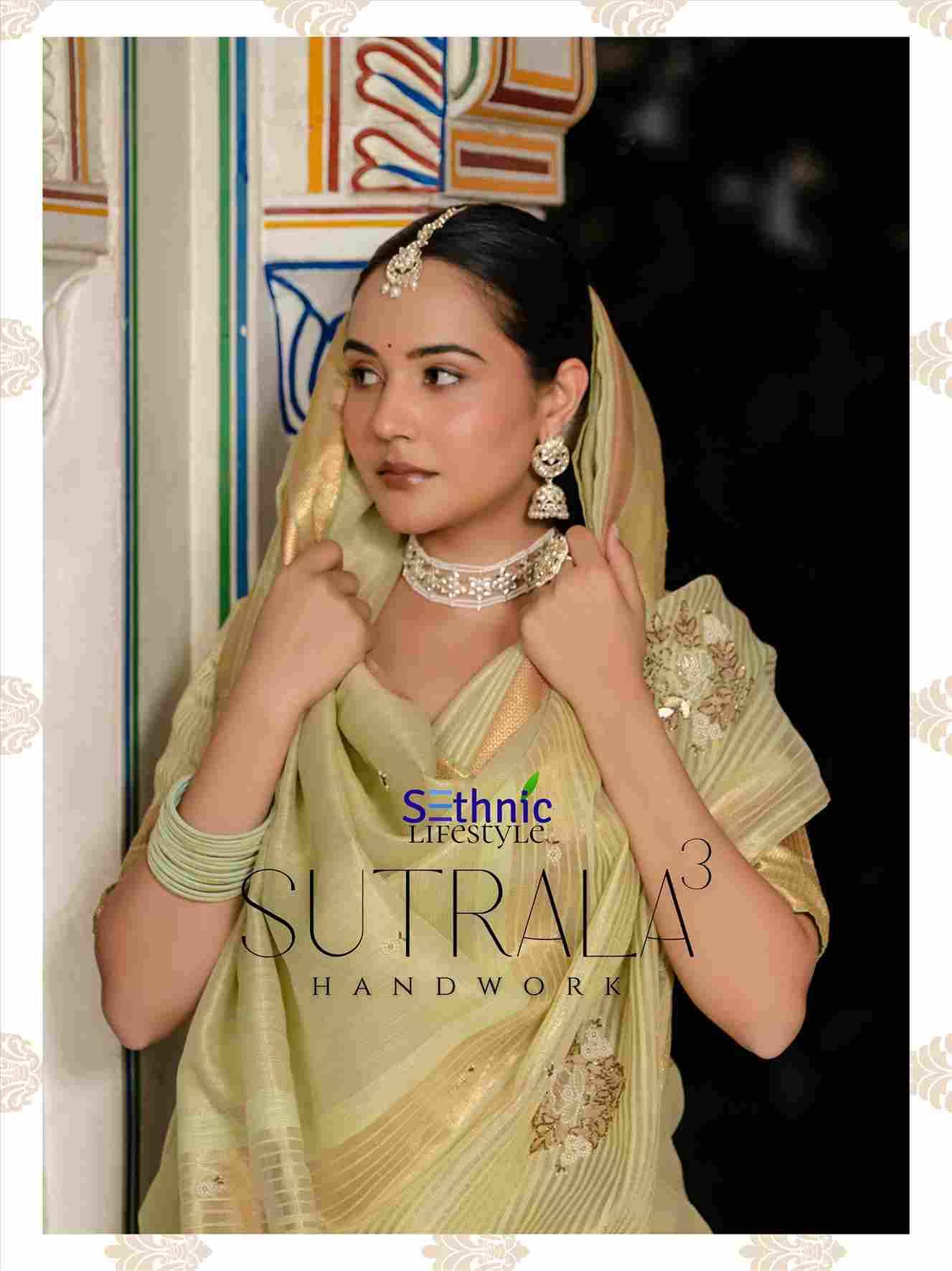 Sutrala Vol-3 By Sethnic 79001 To 79006 Series Indian Traditional Wear Collection Beautiful Stylish Fancy Colorful Party Wear & Occasional Wear Tissue Linen Sarees At Wholesale Price
