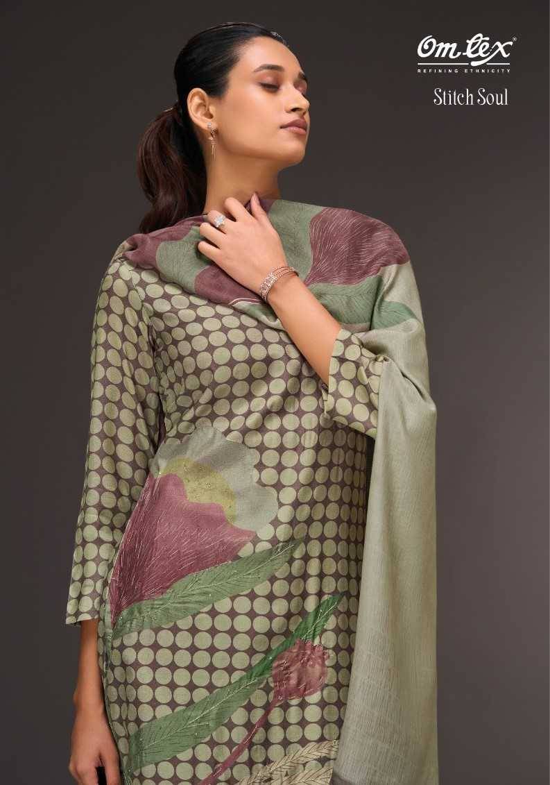 Stitch Soul By Om Tex 7581-A To 7581-D Series Beautiful Suits Stylish Fancy Colorful Party Wear & Ethnic Wear Silk Dresses At Wholesale Price