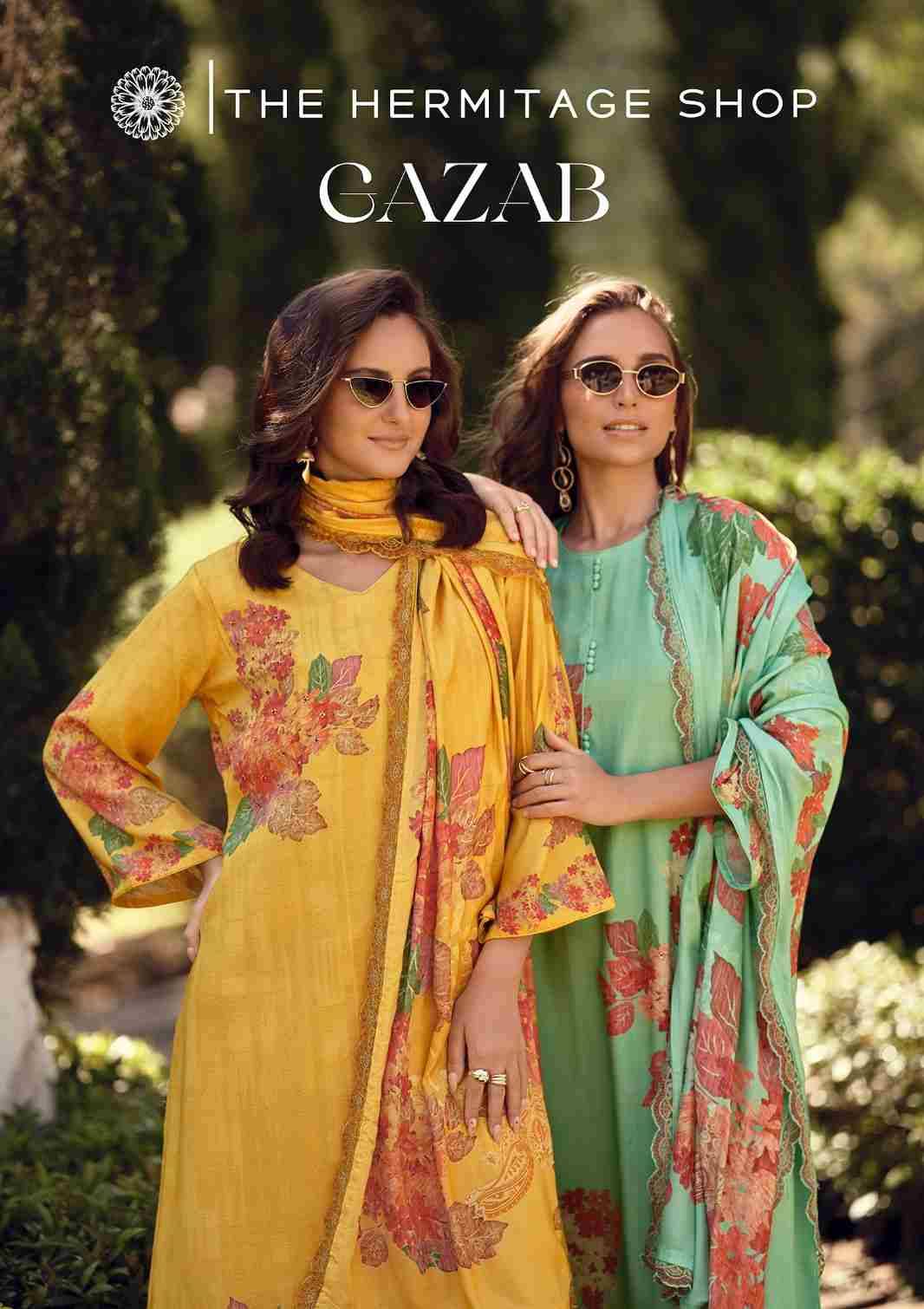 Gazab By The Hermitage Shop 01 To 04 Series Beautiful Festive Suits Colorful Stylish Fancy Casual Wear & Ethnic Wear Viscose Cotton Silk Dresses At Wholesale Price