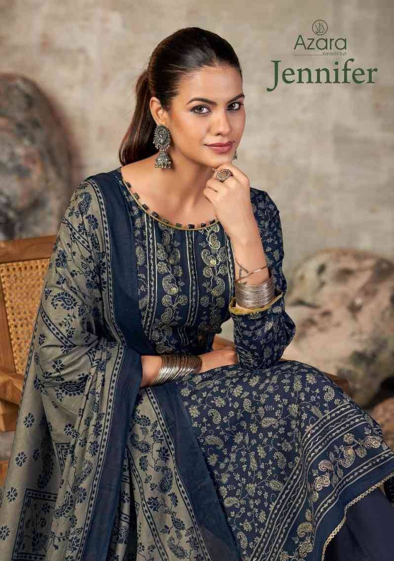 Jennifer By Azara 75001 To 75004 Series Designer Stylish Fancy Colorful Beautiful Party Wear & Ethnic Wear Collection Pure Jam Cotton Dresses At Wholesale Price