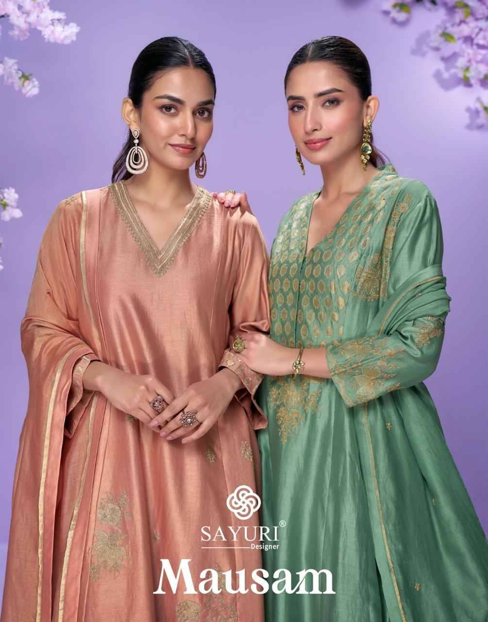 Mausam By Sayuri 10062 To 10064 Series Designer Festive Suits Collection Beautiful Stylish Fancy Colorful Party Wear & Occasional Wear Roman Silk Dresses At Wholesale Price