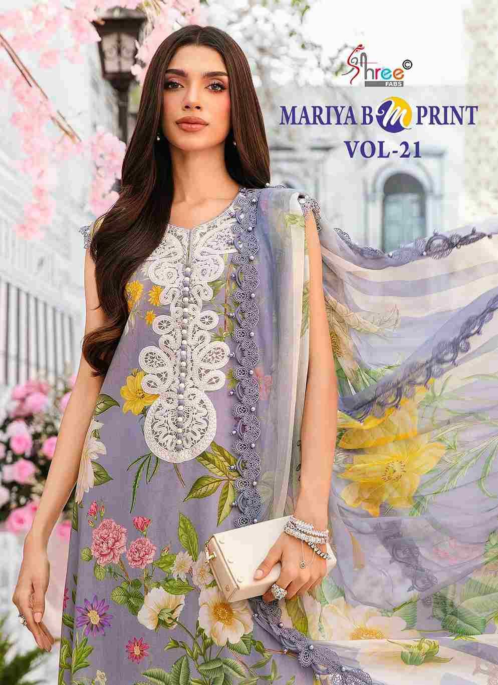 Mariya B Mprint Vol-21 By Shree Fabs 3931 To 3938 Series Beautiful Pakistani Suits Colorful Stylish Fancy Casual Wear & Ethnic Wear Pure Cotton Embroidered Dresses At Wholesale Price