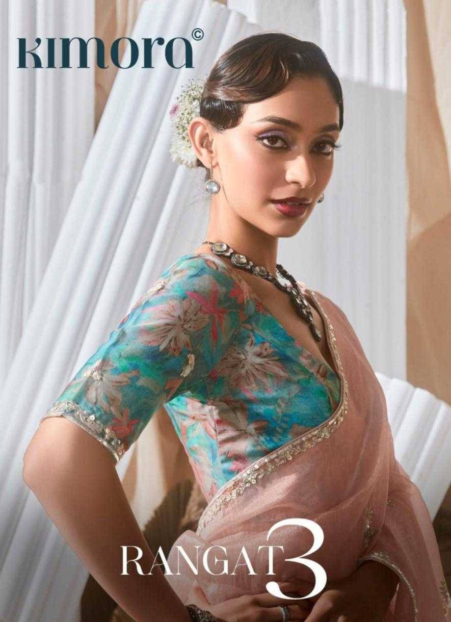 Rangat Vol-3 By Kimora Fashion 2251 To 2265 Series Indian Traditional Wear Collection Beautiful Stylish Fancy Colorful Party Wear & Occasional Wear Fancy Sarees At Wholesale Price