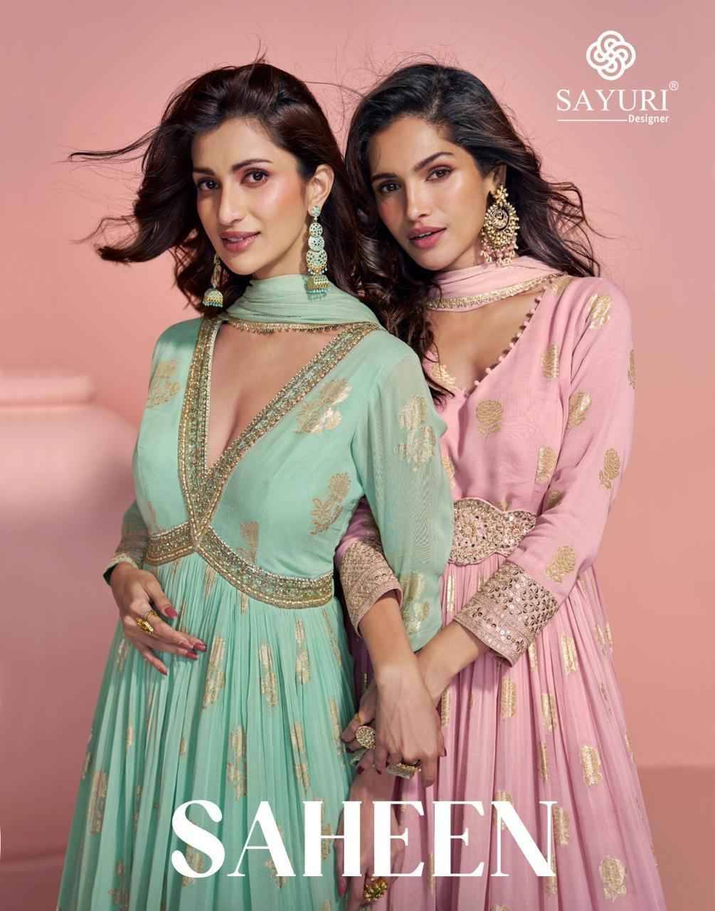 Saheen By Sayuri 5782 To 5783 Series Designer Stylish Fancy Colorful Beautiful Party Wear & Ethnic Wear Collection Viscose Jacquard Silk Gowns With Dupatta At Wholesale Price