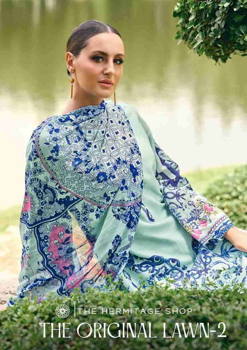 The Original Lawn Vol-2 By The Hermitage Shop 01 To 04 Series Beautiful Festive Suits Colorful Stylish Fancy Casual Wear & Ethnic Wear Pure Lawn Dresses At Wholesale Price