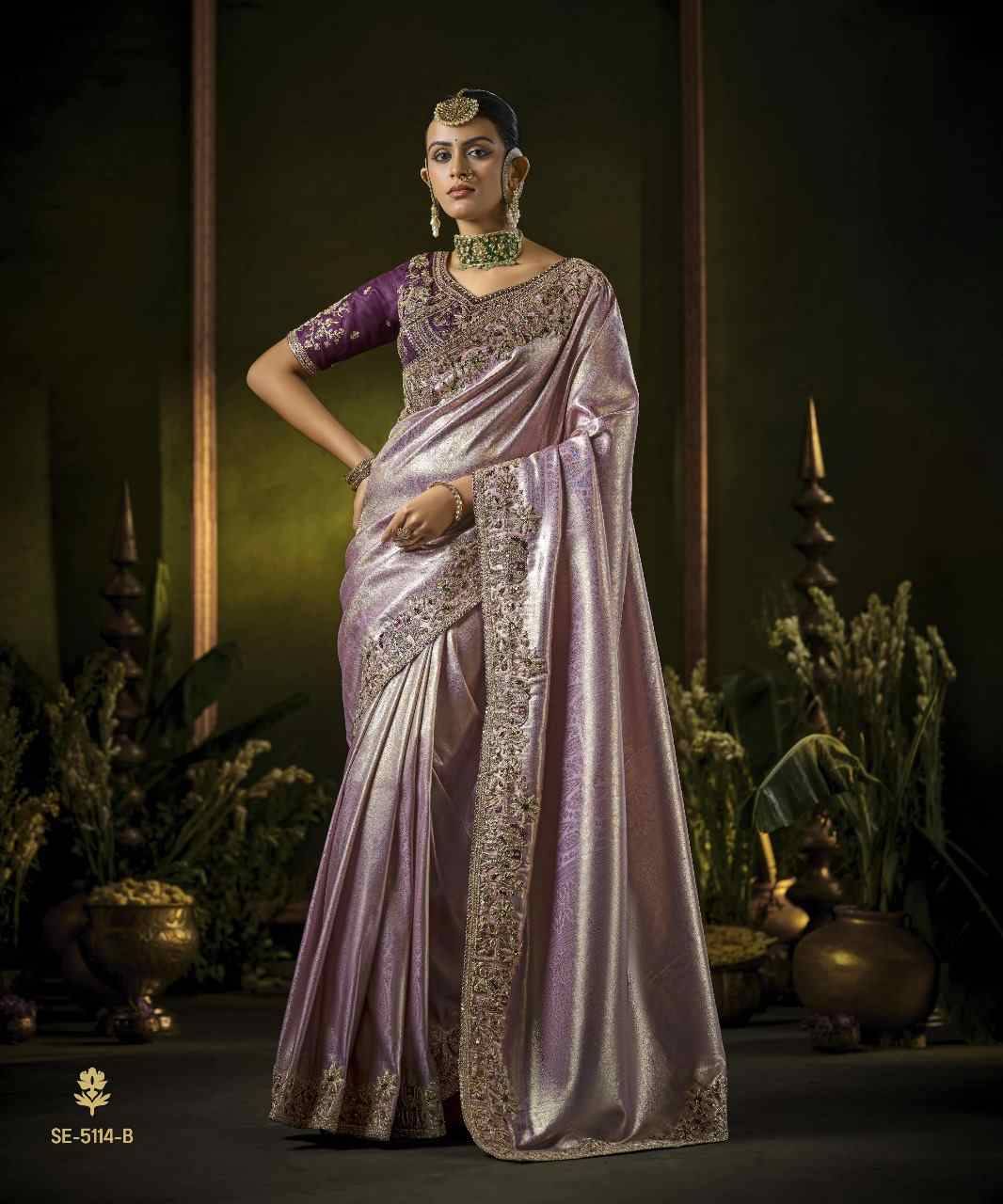 5114 By Fashid Wholesale 5114-A To 5114-D Series Indian Traditional Wear Collection Beautiful Stylish Fancy Colorful Party Wear & Occasional Wear Silk Sarees At Wholesale Price