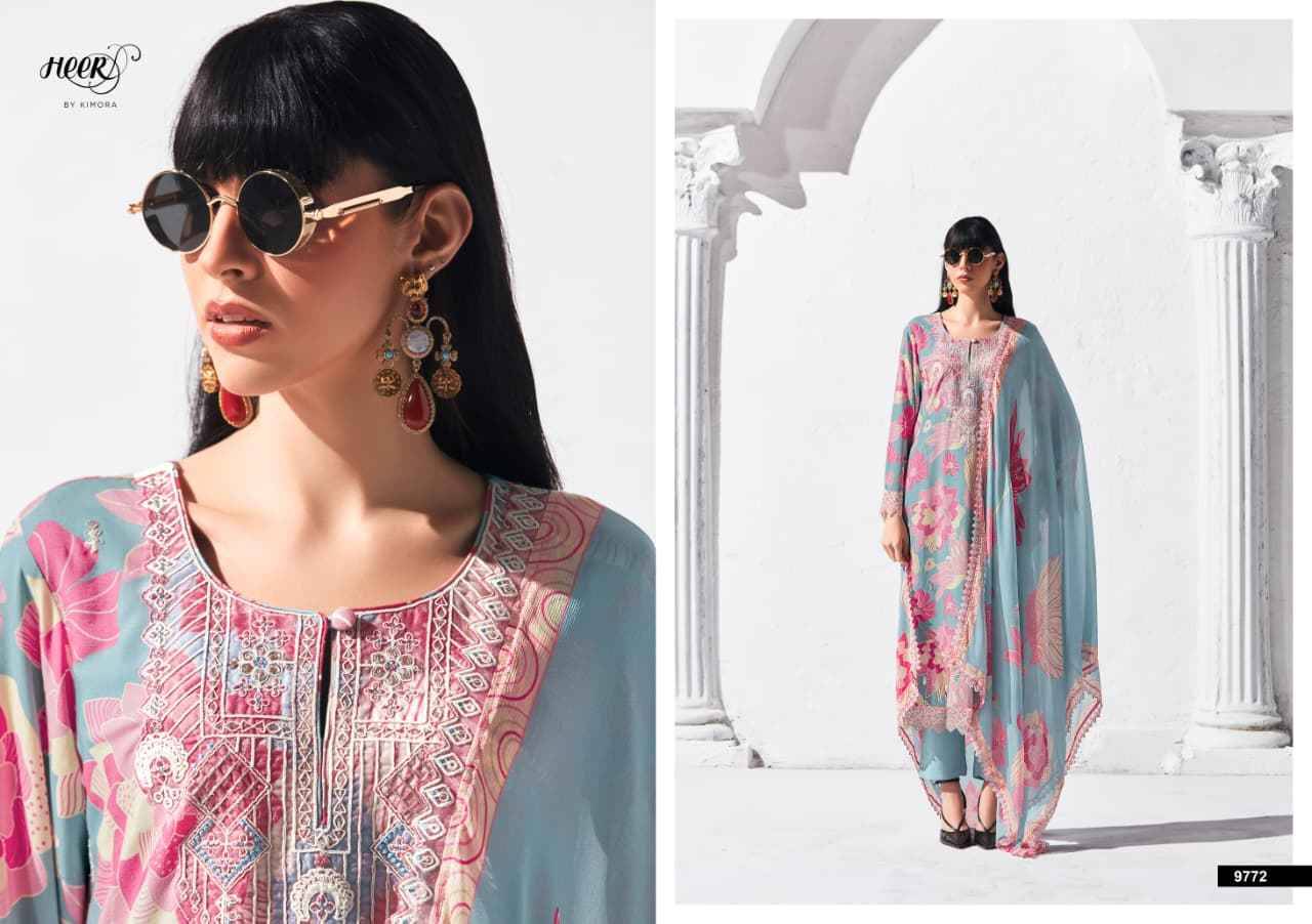 Attitude By Kimora Fashion 9771 To 9776 Series Designer Festive Suits Collection Beautiful Stylish Fancy Colorful Party Wear & Occasional Wear Pure Muslin Dresses At Wholesale Price