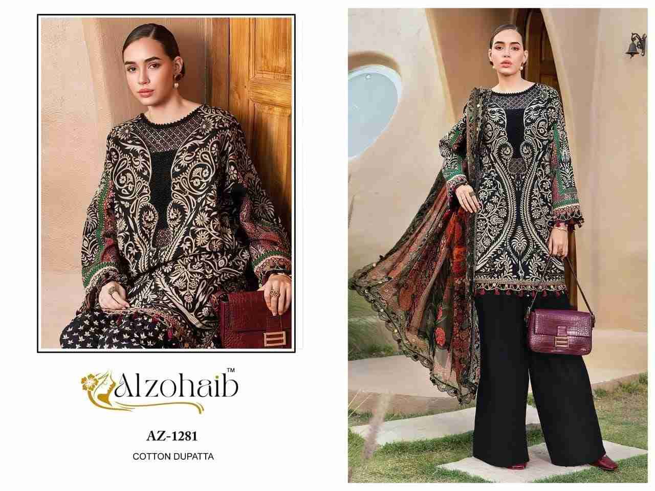 Alzohaib Hit Design 1281 By Alzohaib Beautiful Pakistani Suits Stylish Fancy Colorful Party Wear & Occasional Wear Pure Cotton Dresses At Wholesale Price