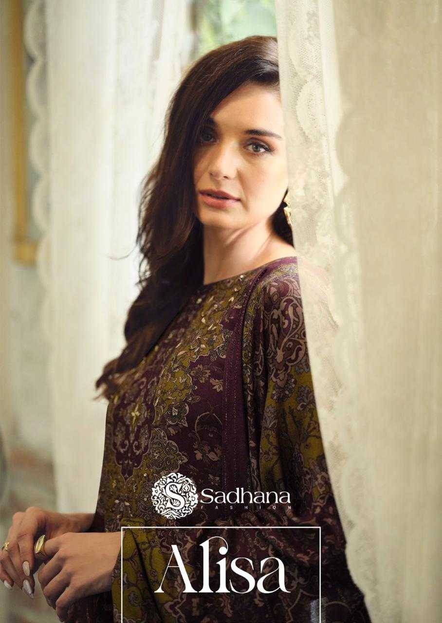 Alisa By Sadhana Fashion 11518 To 11522 Series Designer Festive Suits Beautiful Fancy Stylish Colorful Party Wear & Occasional Wear Pure Viscose Pashmina Print Dresses At Wholesale Price