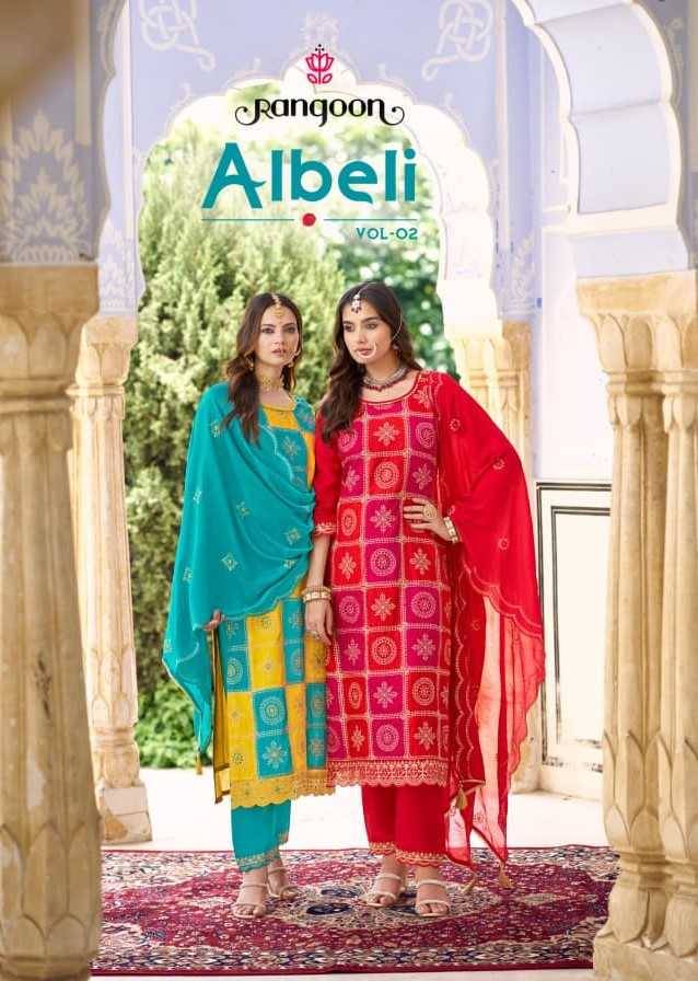 Albeli Vol-2 By Rangoon 9061 To 9064 Series Beautiful Stylish Festive Suits Fancy Colorful Casual Wear & Ethnic Wear & Ready To Wear Silk Dresses At Wholesale Price