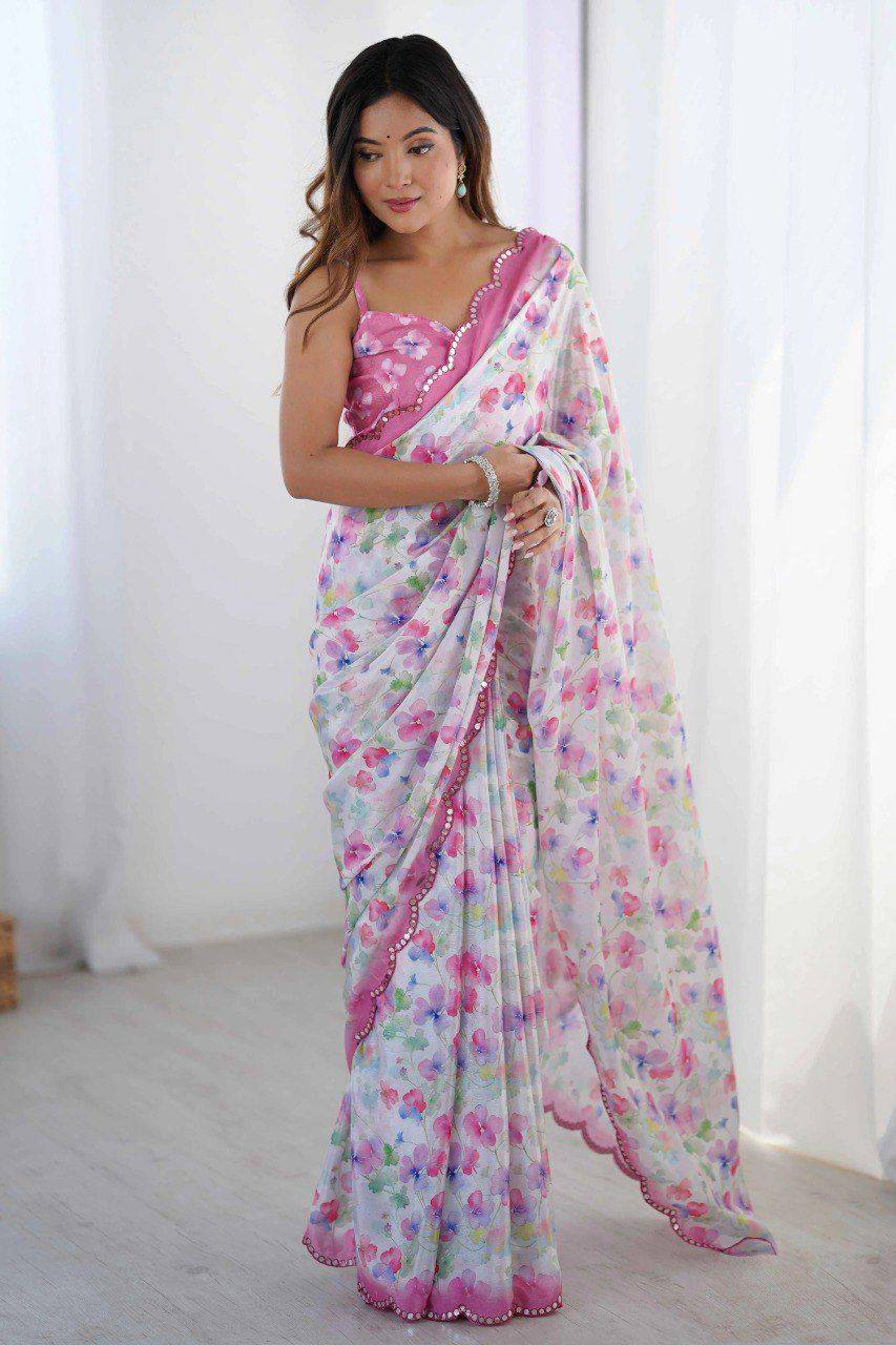 Ab-Rass By Fashid Wholesale 01 To 06 Series Indian Traditional Wear Collection Beautiful Stylish Fancy Colorful Party Wear & Occasional Wear Georgette Silk Sarees At Wholesale Price