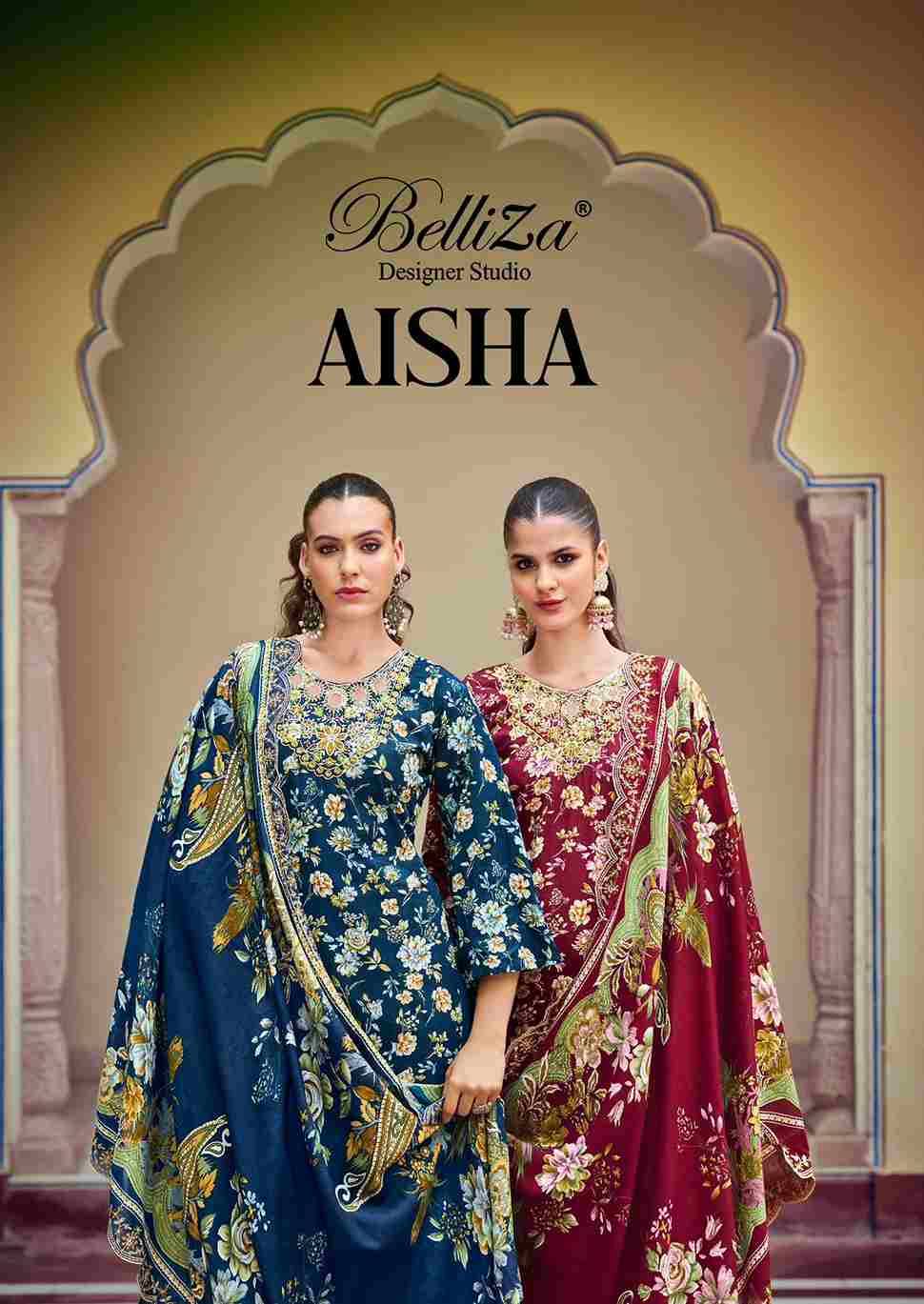 Aisha By Belliza 897-001 To 897-010 Series Beautiful Winter Collection Suits Stylish Fancy Colorful Casual Wear & Ethnic Wear Pure Cotton Digital Style Printed Dresses At Wholesale Price