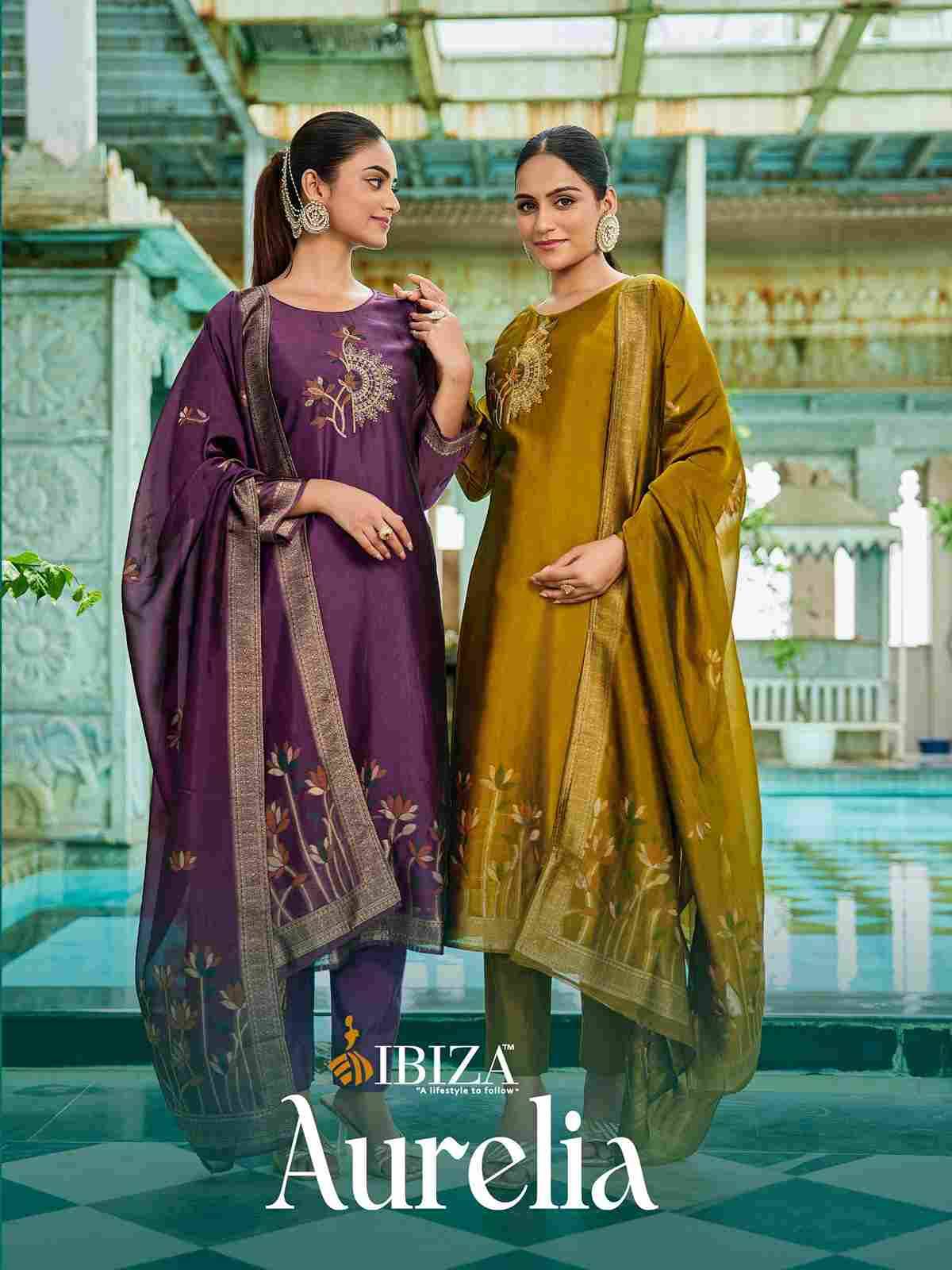 Aurelia By Ibiza 16050 To 16053 Series Beautiful Festive Suits Colorful Stylish Fancy Casual Wear & Ethnic Wear Pure Bangalori Silk Jacquard Dresses At Wholesale Price