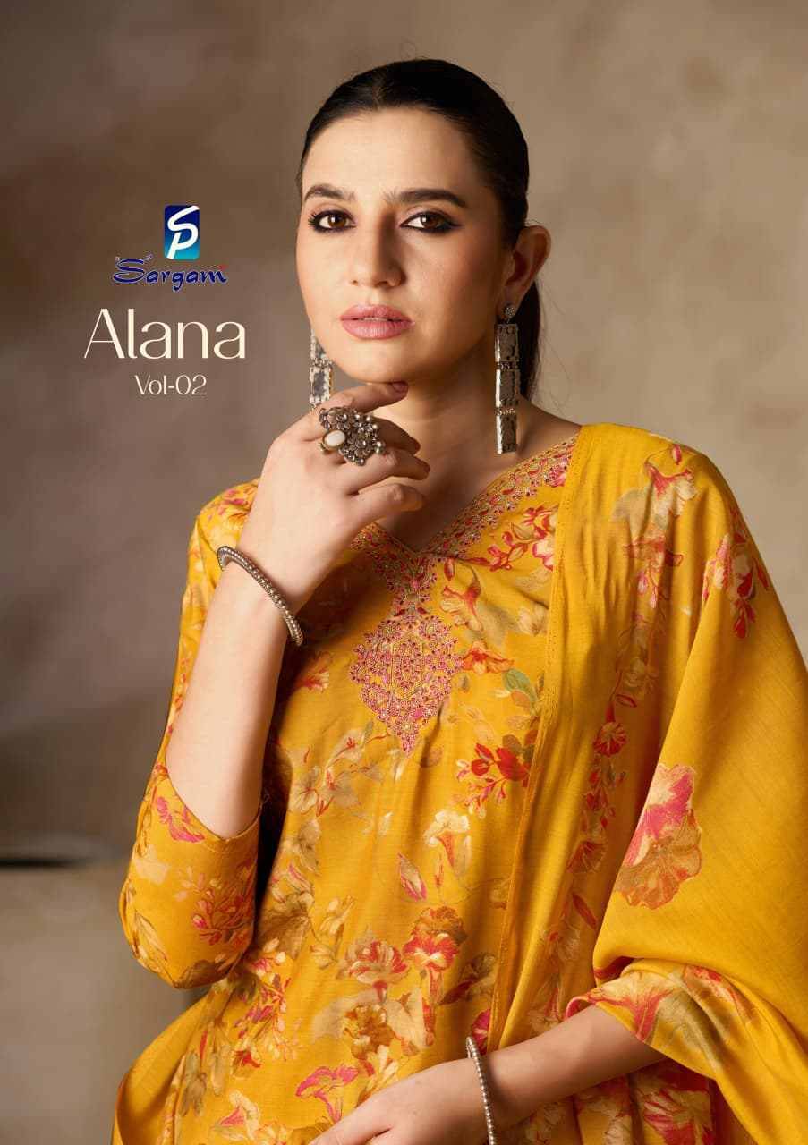 Alana Vol-2 By Sargam Prints 2732-A To 2732-D Series Beautiful Festive Suits Stylish Fancy Colorful Casual Wear & Ethnic Wear Pure Viscose Muslin Print Dresses At Wholesale Price