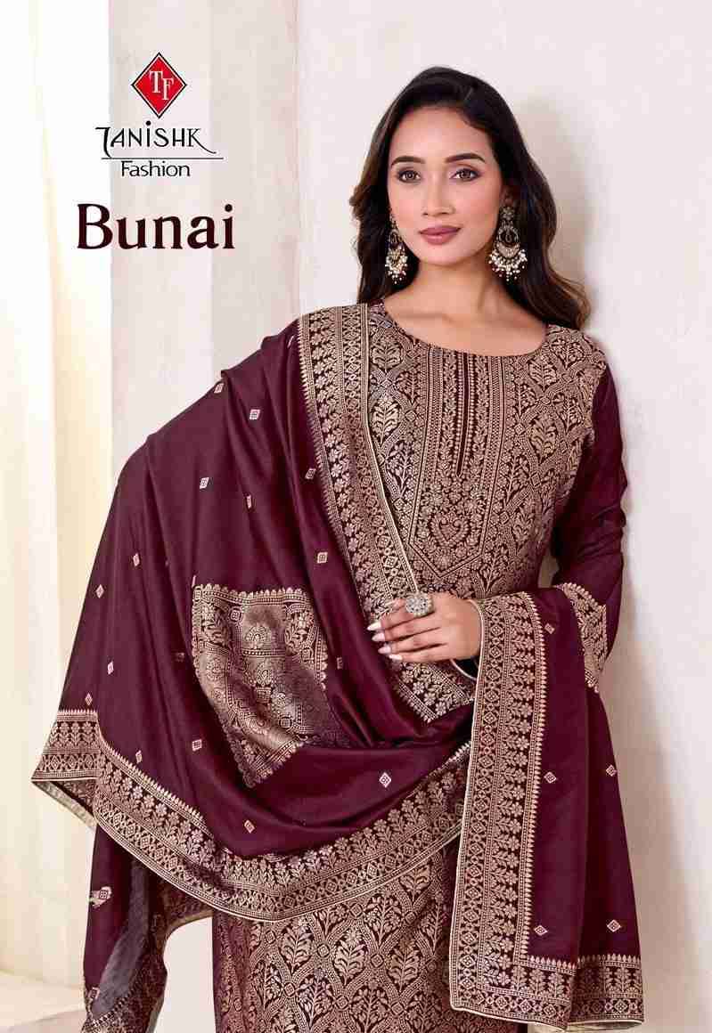 Bunai By Tanishk Fashion 601 To 604 Series Beautiful Festive Suits Colorful Stylish Fancy Casual Wear & Ethnic Wear Muslin Jacquard Dresses At Wholesale Price