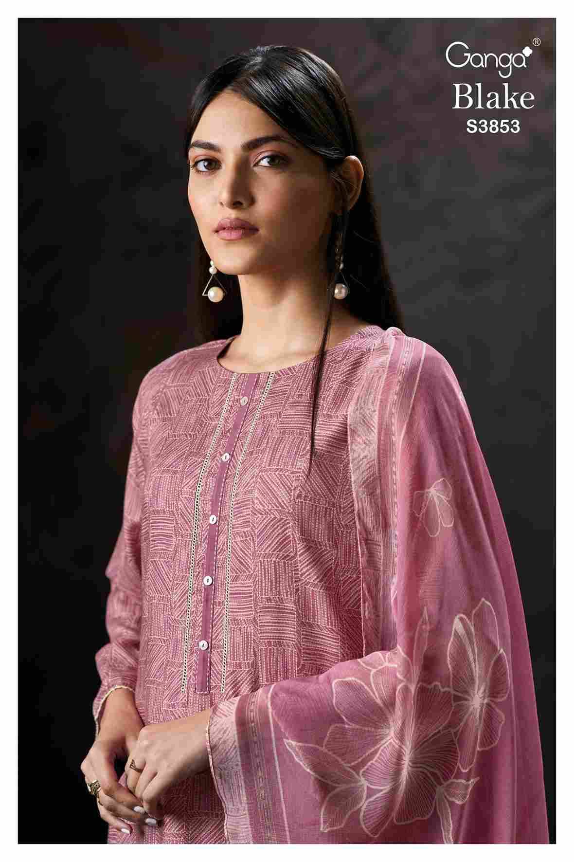 Blake-3853 By Ganga Fashion 3853-A To 3853-D Series Beautiful Festive Suits Colorful Stylish Fancy Casual Wear & Ethnic Wear Pure Pashmina Dresses At Wholesale Price