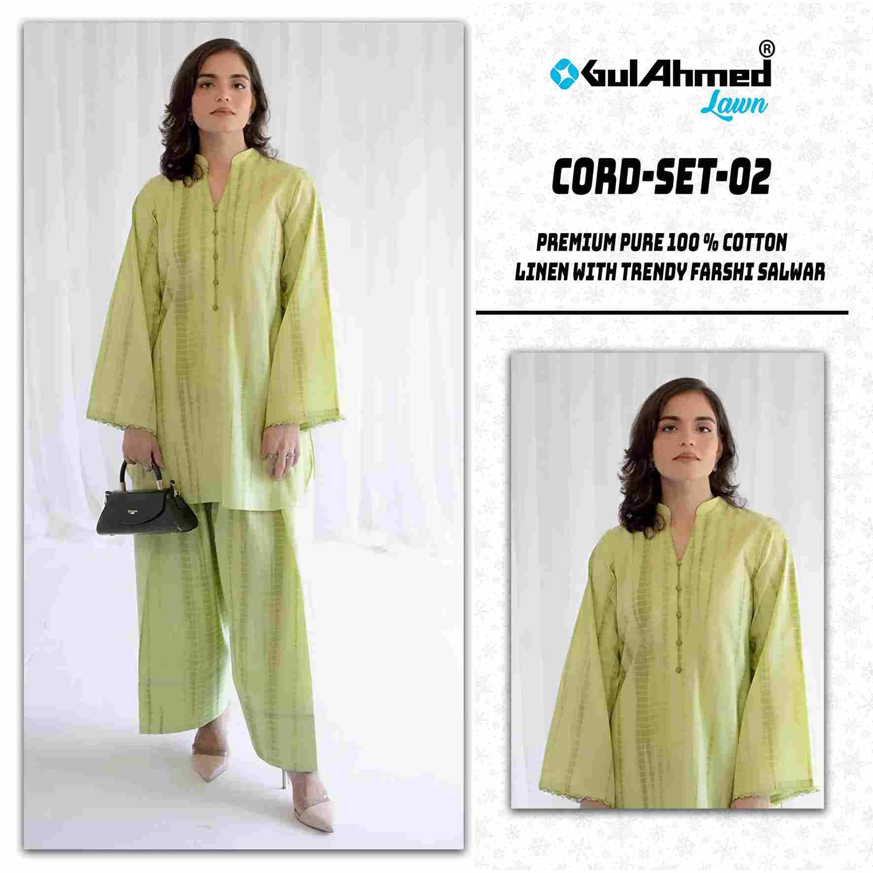 Cord-Set Vol-2 By Gull Aahmed 201 To 204 Series Designer Stylish Fancy Colorful Beautiful Casual Wear & Ethnic Wear Cotton Linen Co-Ords At Wholesale Price