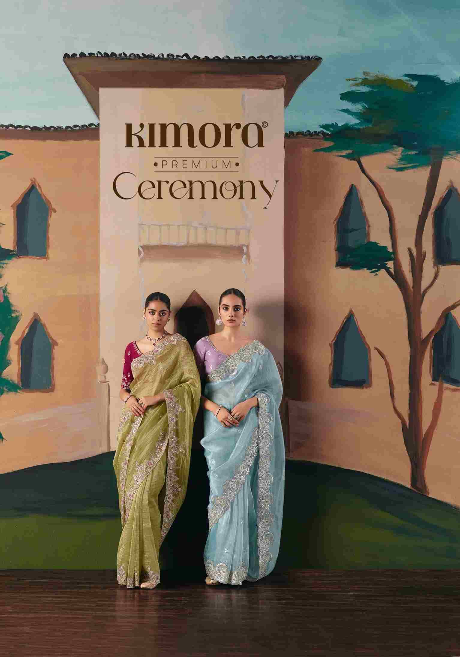Ceremony By Kimora Fashion 5501 To 5511 Series Indian Traditional Wear Collection Beautiful Stylish Fancy Colorful Party Wear & Occasional Wear Fancy Sarees At Wholesale Price