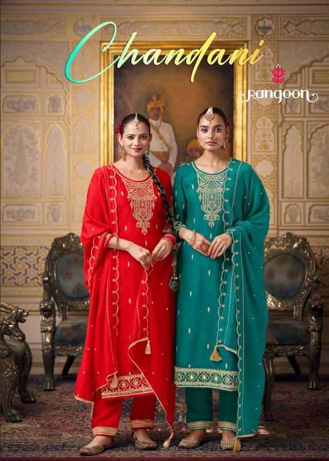 Chandani By Rangoon 10101 To 10104 Series Beautiful Stylish Festive Suits Fancy Colorful Casual Wear & Ethnic Wear & Ready To Wear Silk Dresses At Wholesale Price